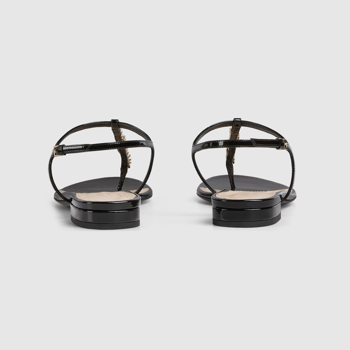 Gucci oc11z1025 Signoria Thong Sandals in Black Size US 10.5 / IT 40.5 - 4 Thumbnail