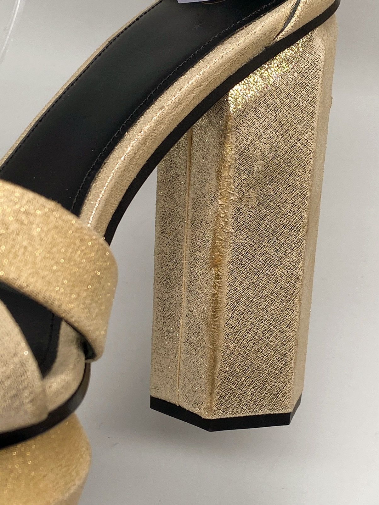 Balmain Balmain Ava Metallic Leather Platform Sandals size 39 Size US 9 / IT 39 - 10 Thumbnail