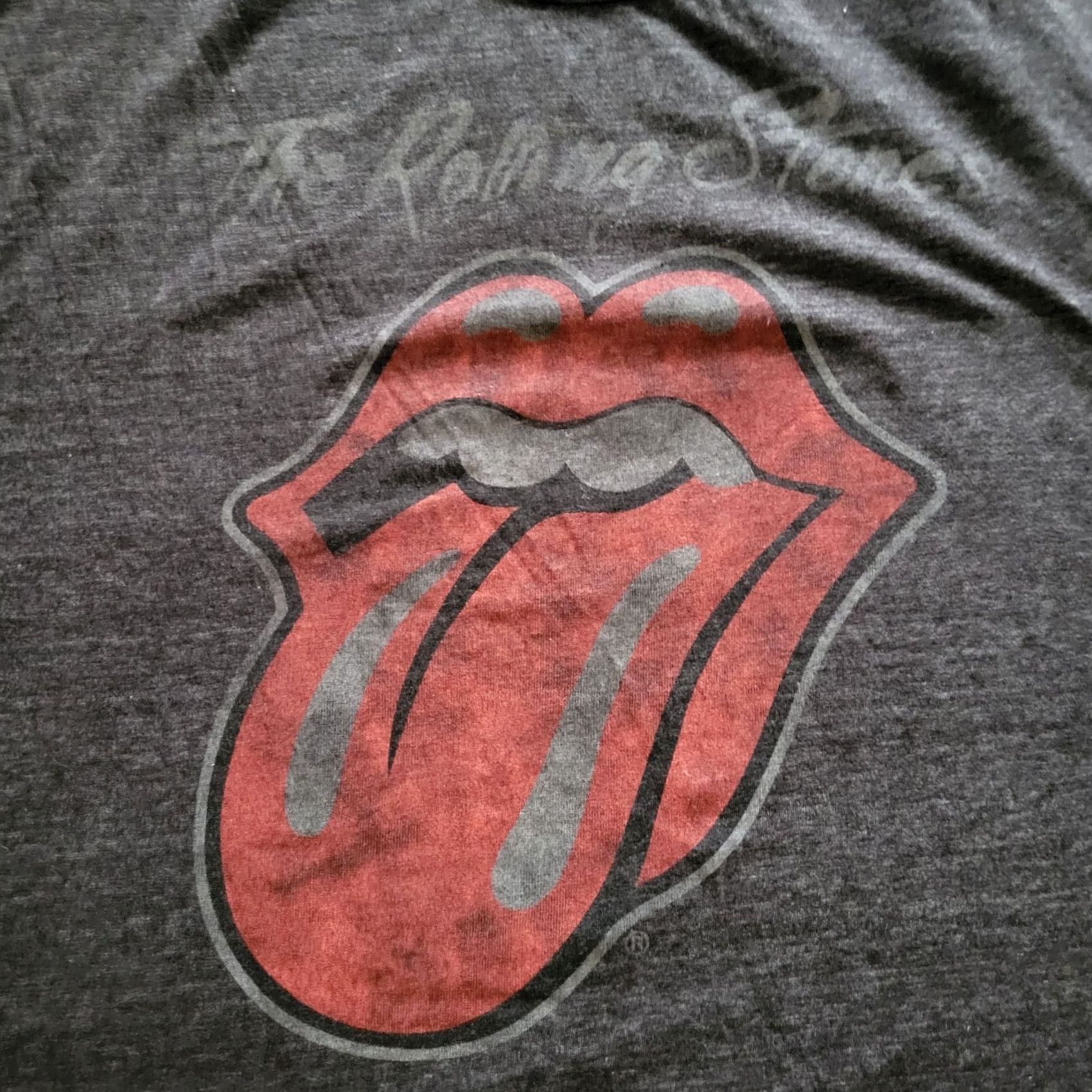 Vintage The Rolling Stones Top Shirt Womens 2X Gray Short Sleeve Jersey Classic Casual Size XXL / US 16-18 / IT 52-54 - 3 Thumbnail