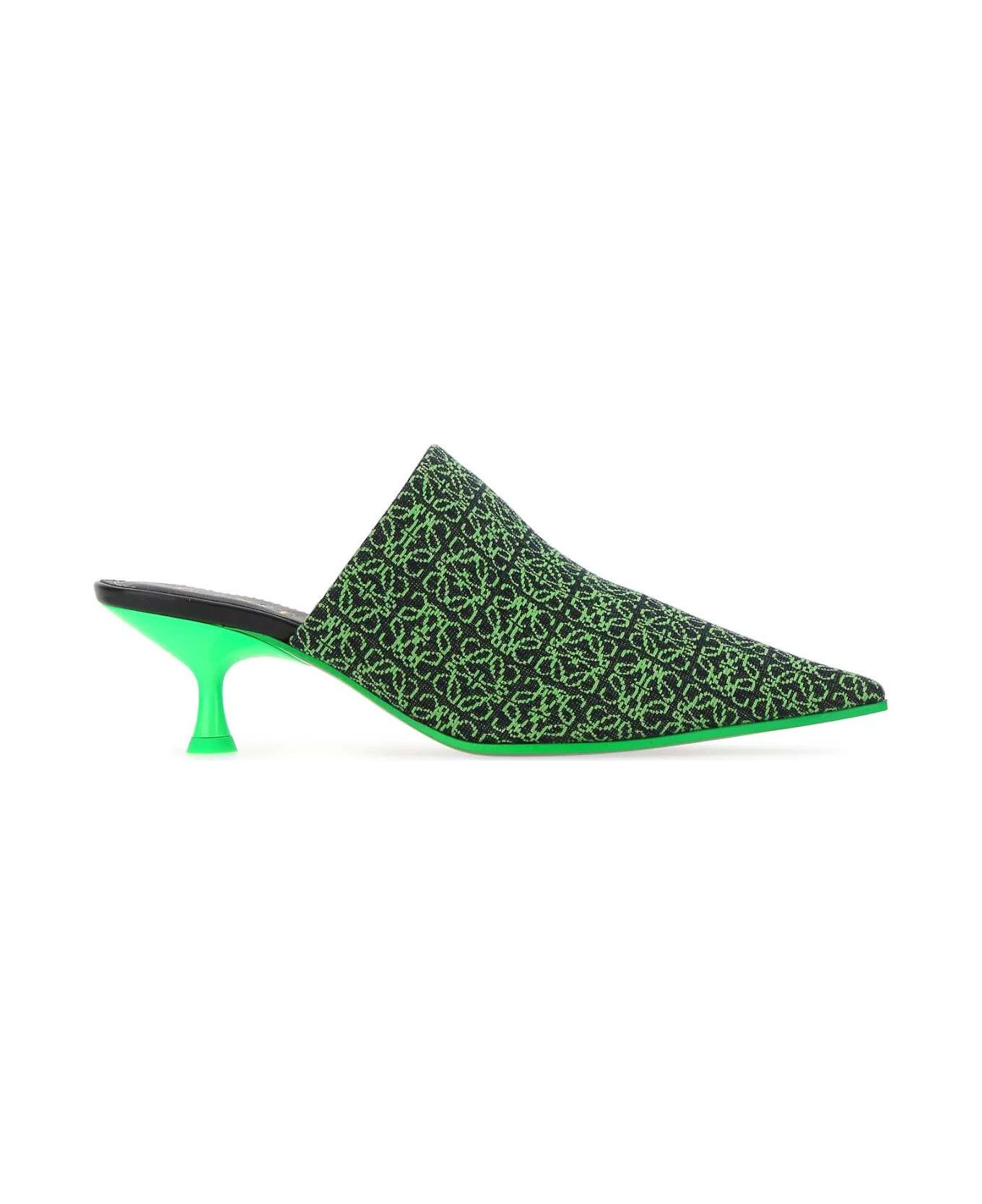 Loewe o1y1025 Mules in Black/Green Size US 5 / IT 35 - 1 Thumbnail