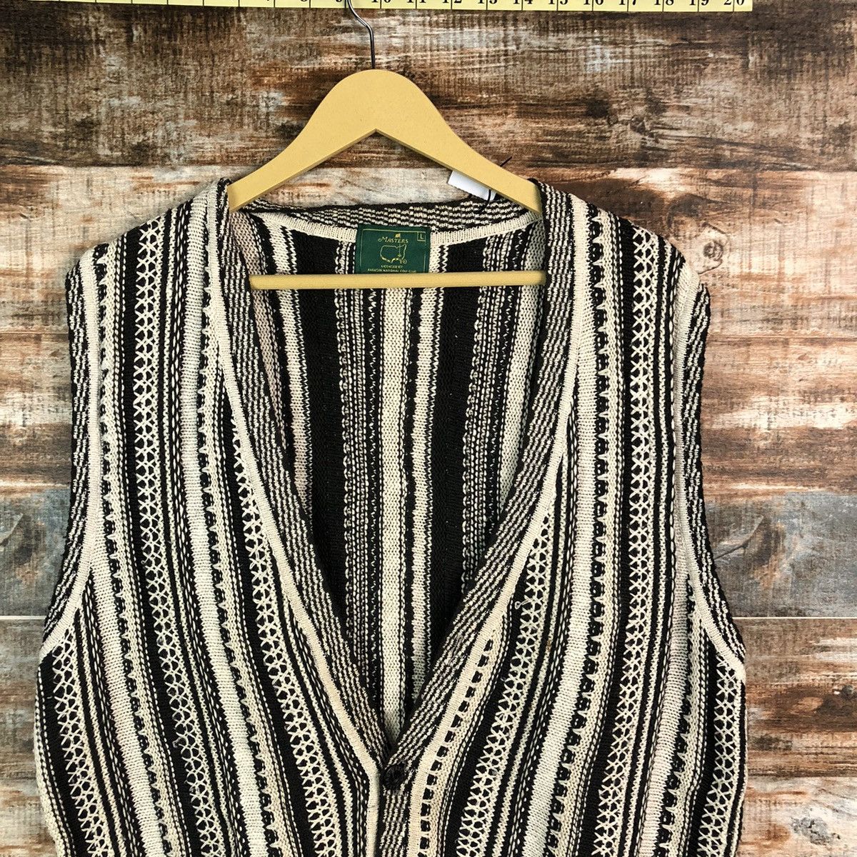 The Masters Masters knitwear Cardigan Vest like coogi #A2303 Size US L / EU 52-54 / 3 - 4 Thumbnail