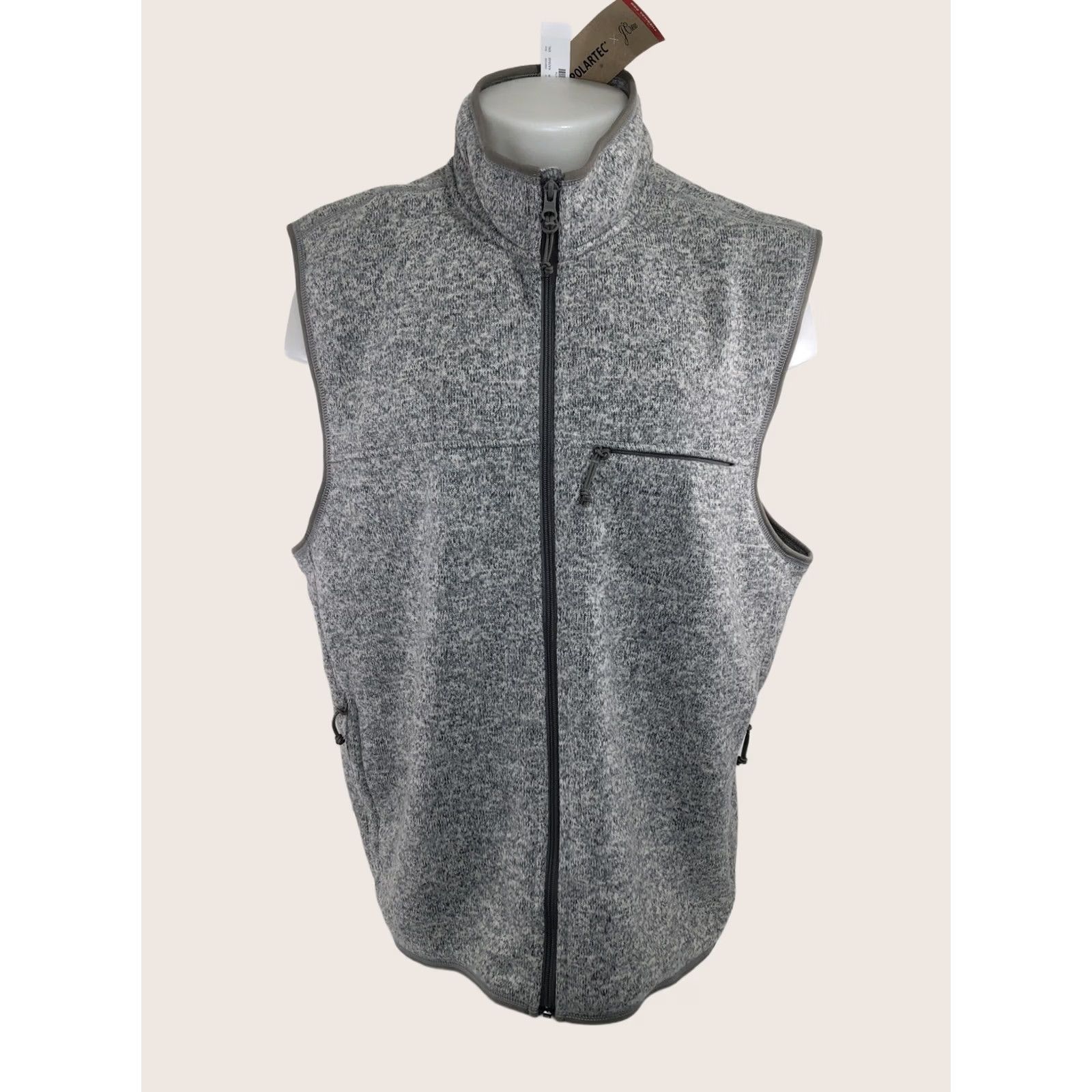 J.Crew J.CREW POLARTEC NORDIC Mens 2XL Full Zip Vest Gray Embroidered Tags NEW Size US XXL / EU 58 / 5 - 1 Thumbnail