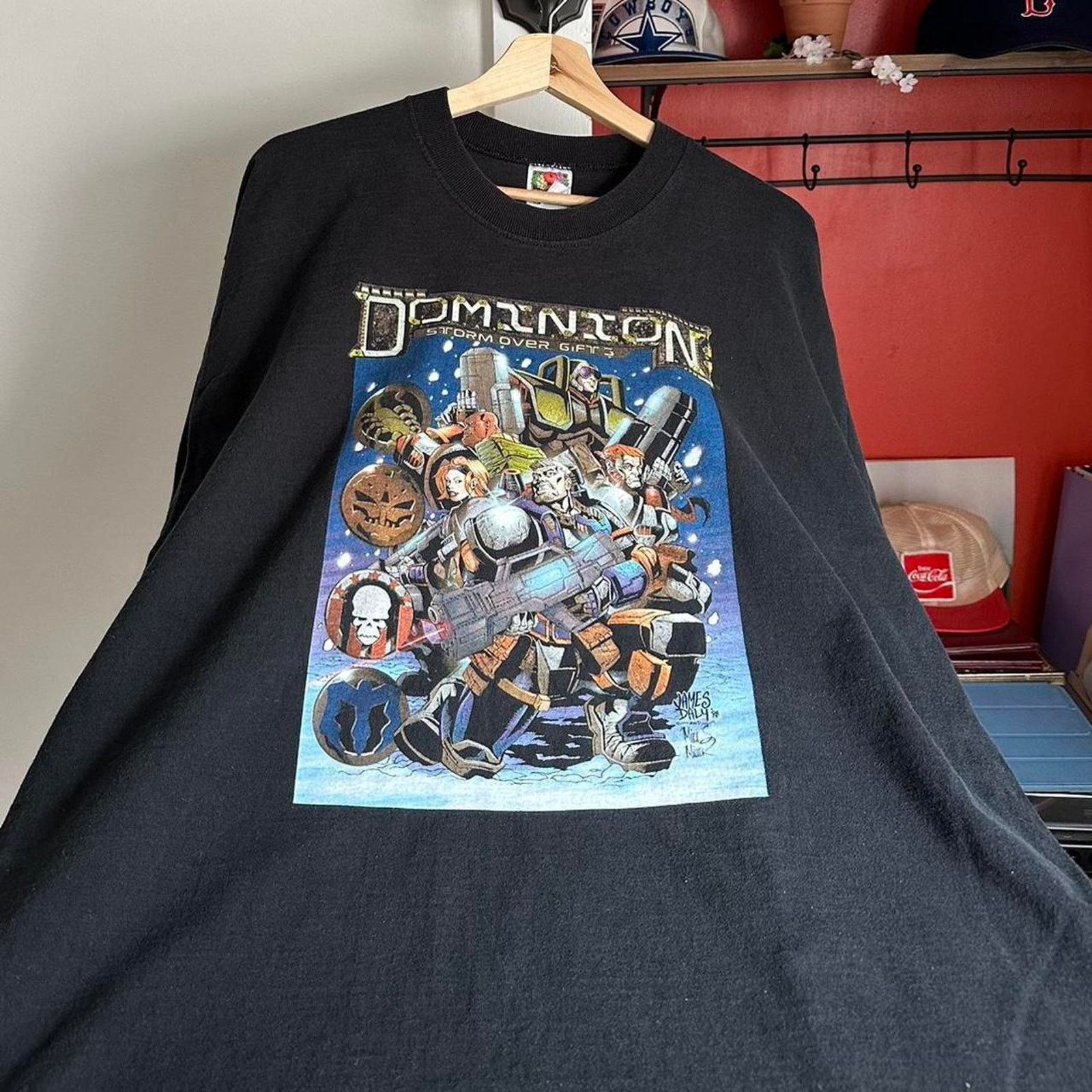 image of Playstation x Vintage 1998 Dominion Storm Over Gift 3 Video Game Shirt in Black, Men's (Size XL)