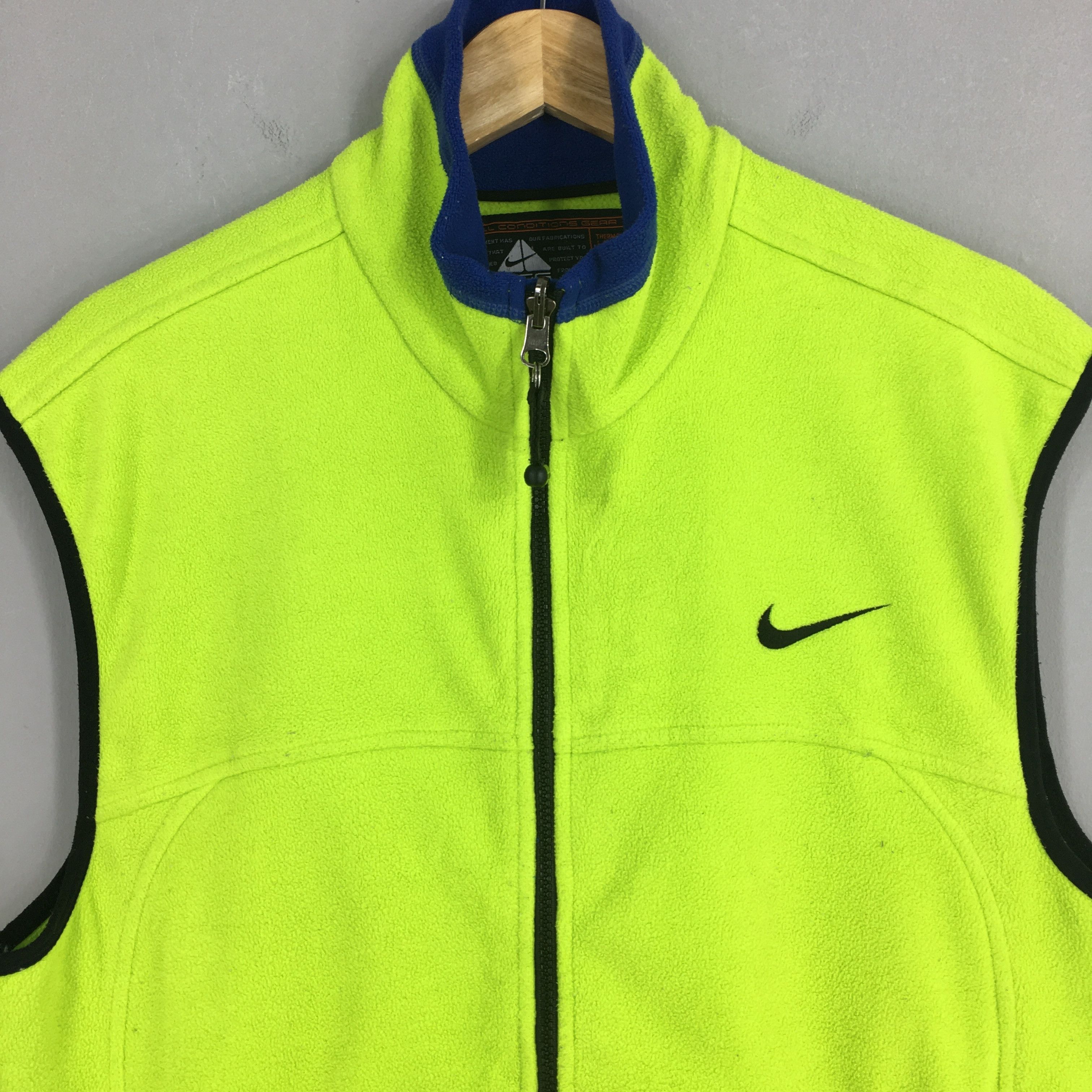 Nike Vintage Retro Nike Acg Fleece Neon Vest Jacket Medium Size US M / EU 48-50 / 2 - 2 Thumbnail