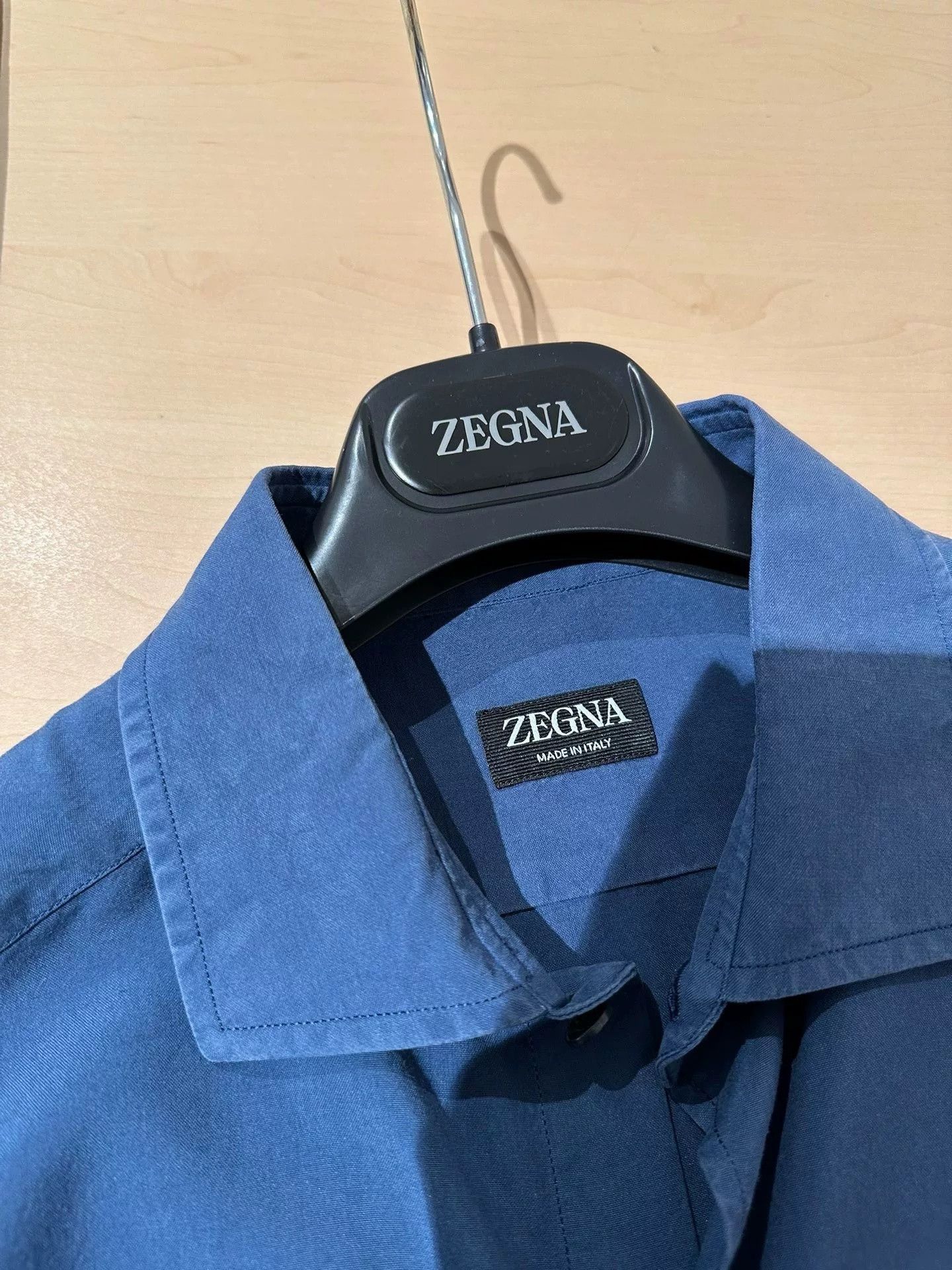 Ermenegildo Zegna Zegna Blue Men's Long-Sleeve Shirt Size US XL / EU 56 / 4 - 7 Thumbnail