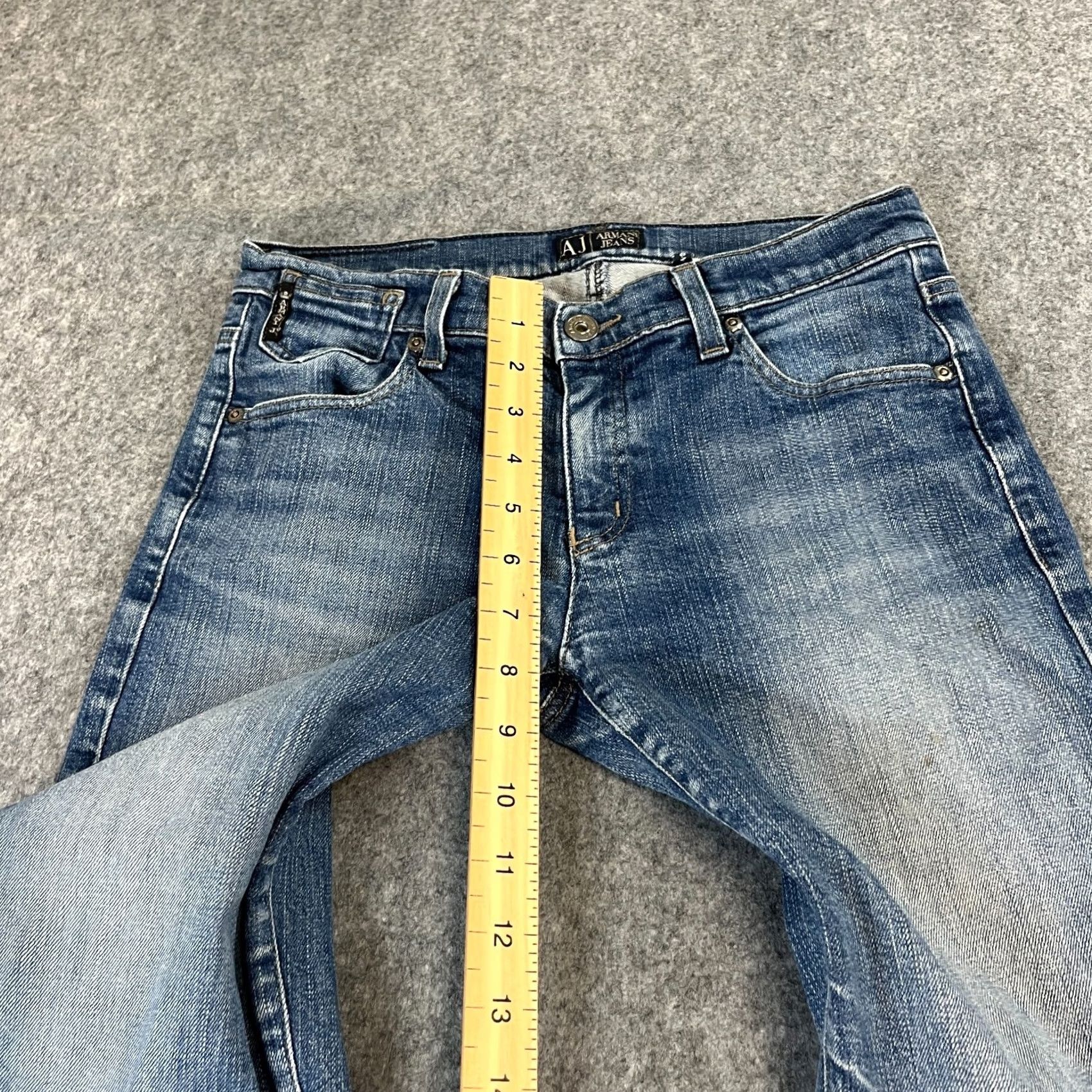 Vintage Armani Jeans Jeans Bootcut 28 Regular Mid Wash Blue 5-Pocket Denim Womens Clubwear Womens Jeans Mens? Size 28" / US 6 / IT 42 - 5 Thumbnail