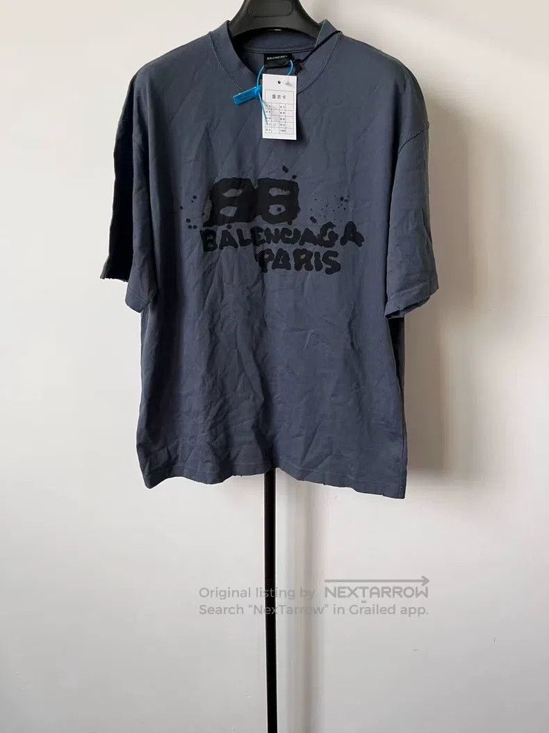 Balenciaga Balenciaga Letter Print Casual Crew Neck Short Sleeve T-Sh Size US XS / EU 42 / 0 - 1 Thumbnail