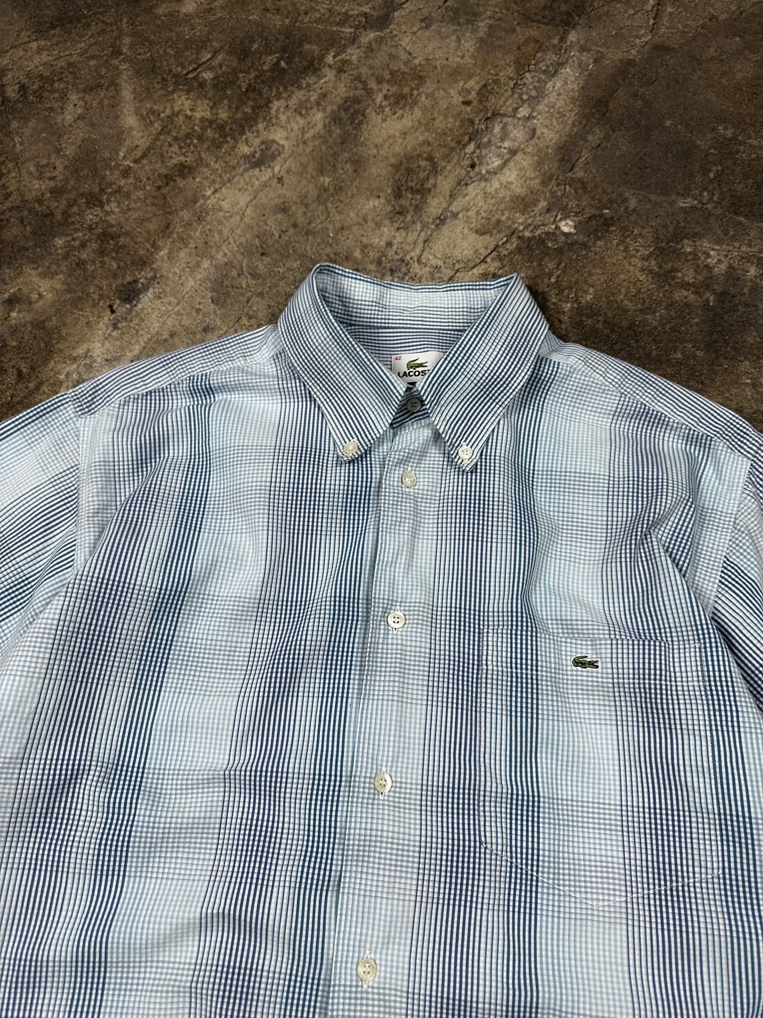 Lacoste Lacoste Checked Button Up Shirt Size US XL / EU 56 / 4 - 2 Thumbnail