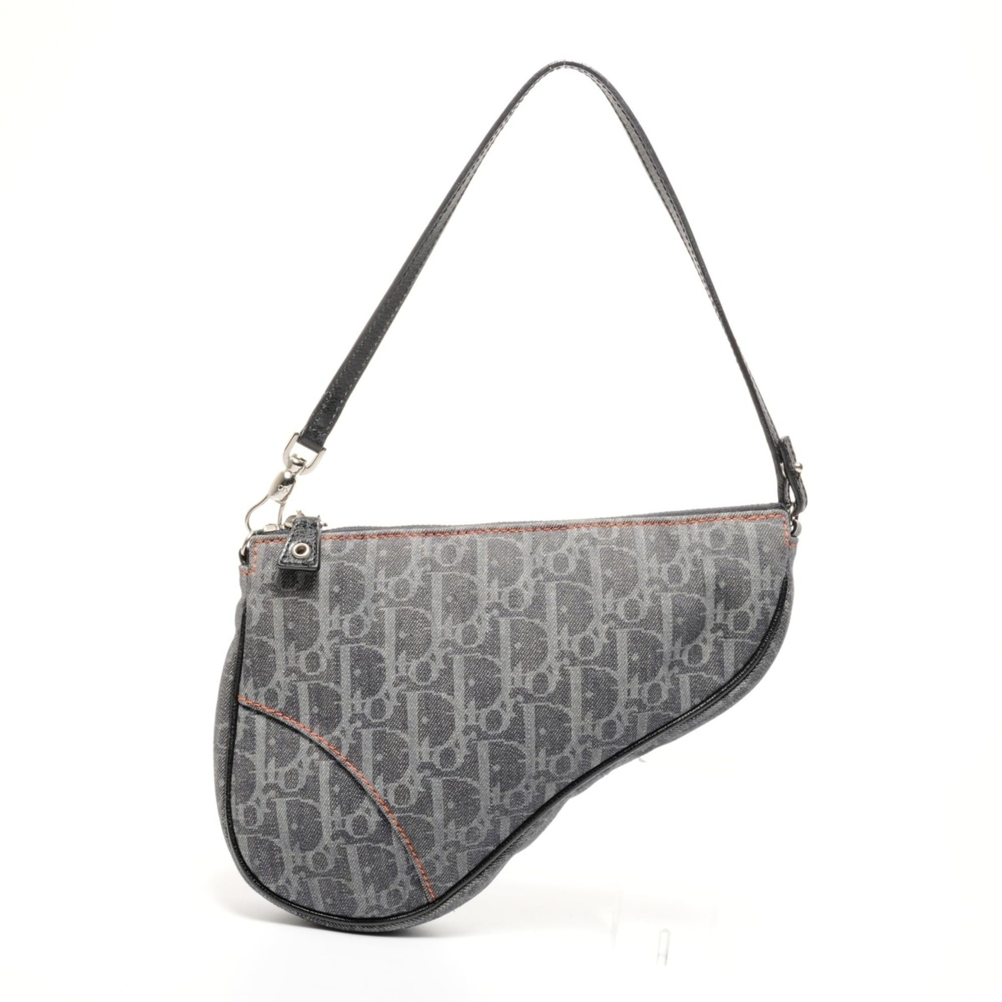 Dior Christian Dior Trotter Denim Saddle Bag Shoulder Navy Size ONE SIZE - 1 Thumbnail