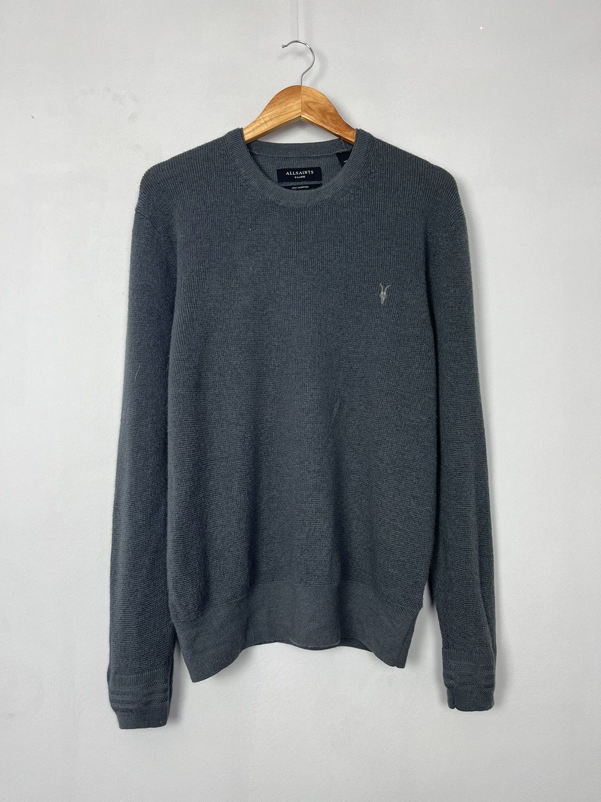 Allsaints Allsaints Ivar Merino Crew Wool Sweater Jumper Size US XL / EU 56 / 4 - 2 Thumbnail