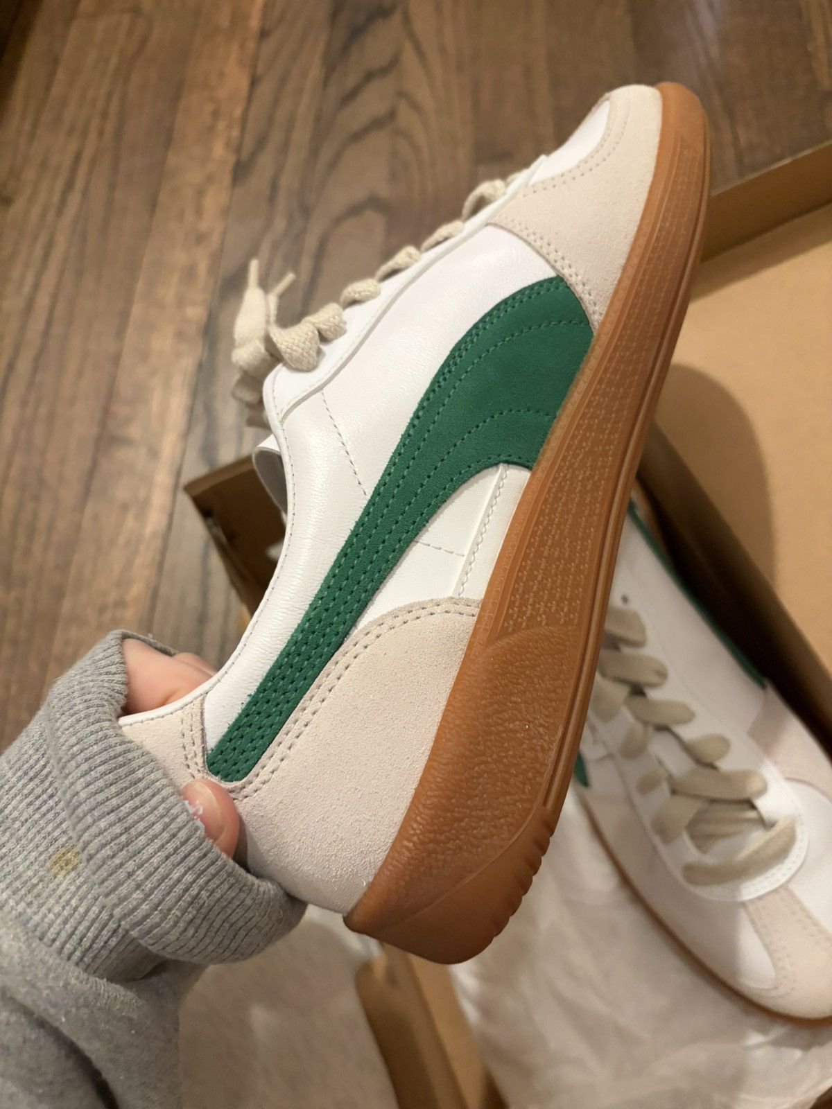 Puma Brand New Green Puma Palermo Sneakers Size US 8 / EU 41 - 4 Thumbnail