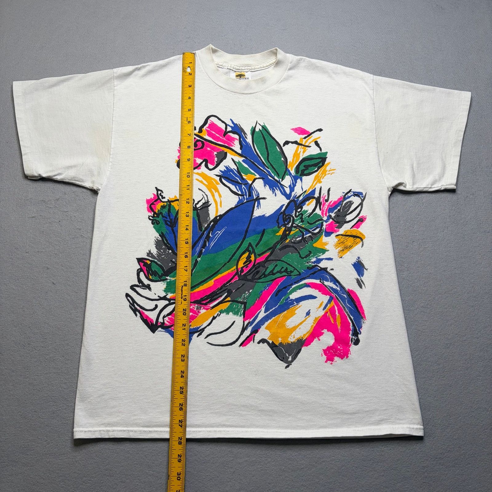 Vintage Vintage 90s Abstract Floral Art Graphic T Shirt Mens XL USA Size US XL / EU 56 / 4 - 5 Thumbnail
