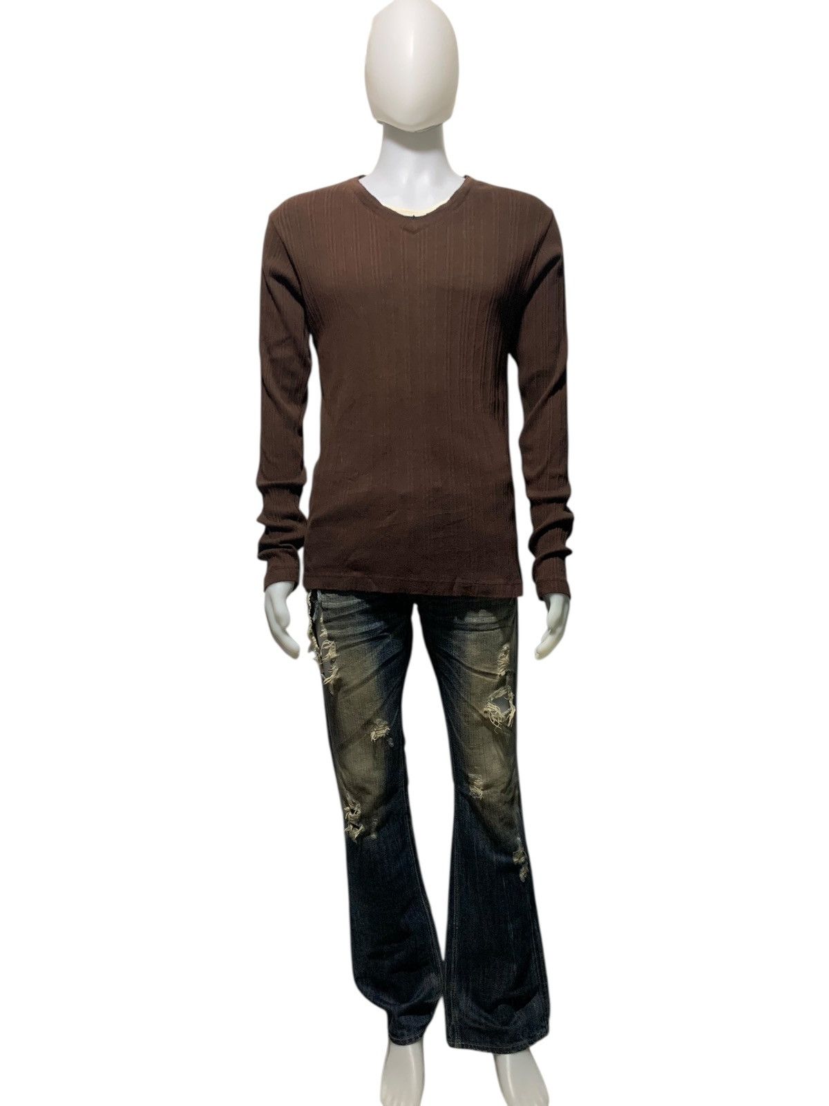 Takeo Kikuchi 2000s Takeo Kikuchi triple layer collar thermal longsleve Size US M / EU 48-50 / 2 - 6 Thumbnail