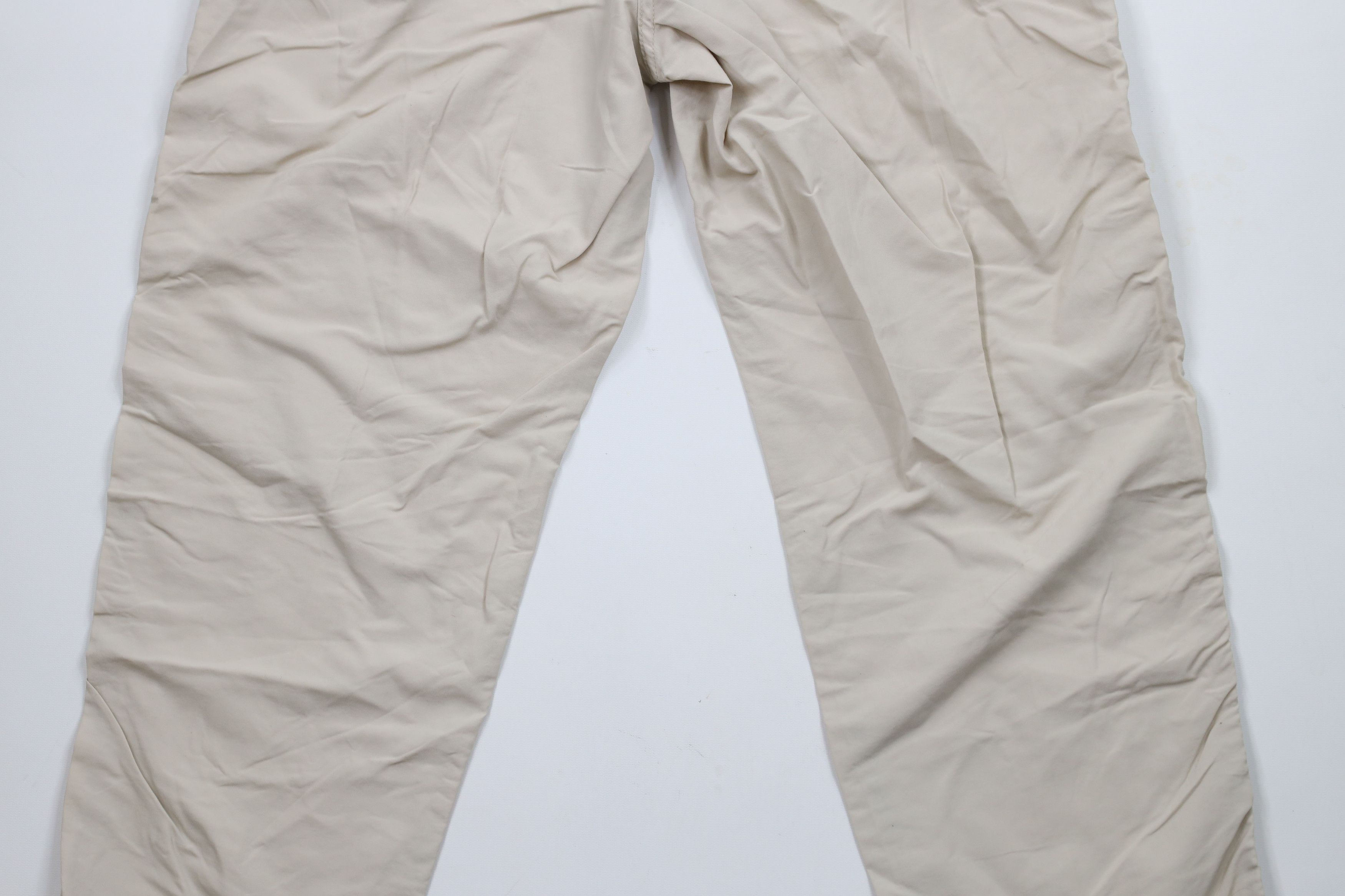 Lands' End × Vintage Vintage 90s Lands End Wide Leg Windbreaker Pants Beige USA Size 38" / US 16 / IT 52 - 9 Thumbnail