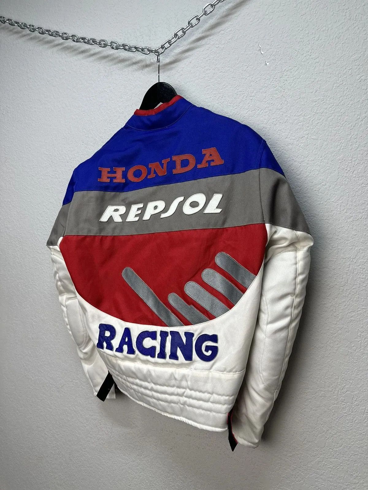 Honda Vintage Leather Jacket Honda Marlboro Red Bull NASCAR Moto Size US S / EU 44-46 / 1 - 18 Thumbnail