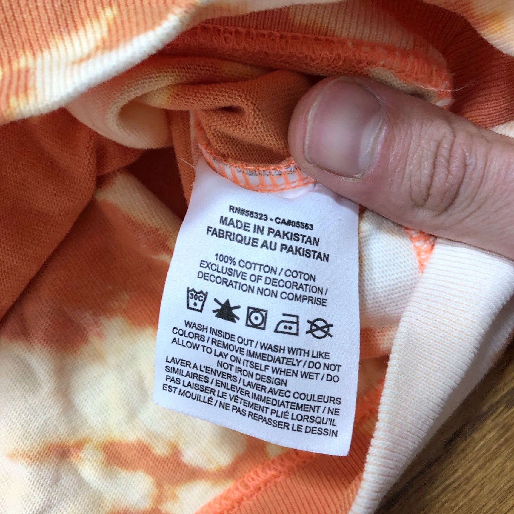 Nike Nike Hoodie Sweatshirt Womens Large Oversized Tie Dye Acid Wash Orange Size L / US 10 / IT 46 - 7 Thumbnail