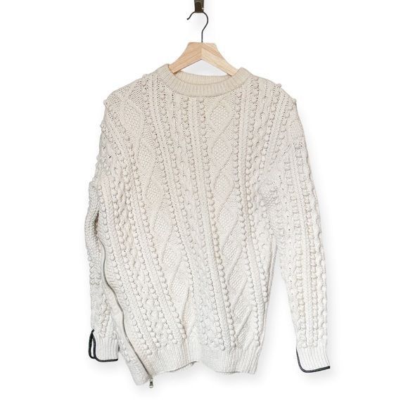 3.1 Phillip Lim 3.1 Phillip Lim cotton blend cable knit side zip sweater, Si Size XS / US 0-2 / IT 36-38 - 2 Thumbnail
