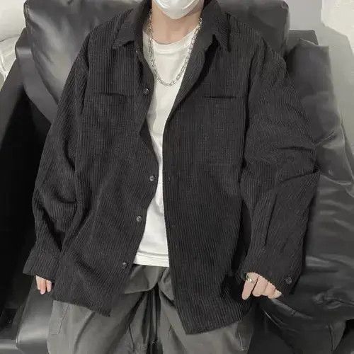 Japanese Brand New Collection Modish Pocket Shirt Flannel Jacket Loose Size US M / EU 48-50 / 2 - 1 Thumbnail