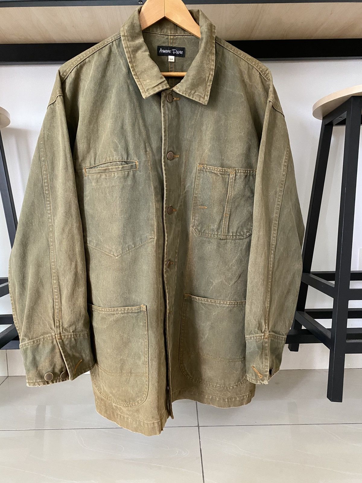 If Six Was Nine × Japanese Brand DOPE🔥Vtg 70s PUNe 🇯🇵 Made Denim 4 Pockets Chore Jacket Size US XL / EU 56 / 4 - 12 Thumbnail