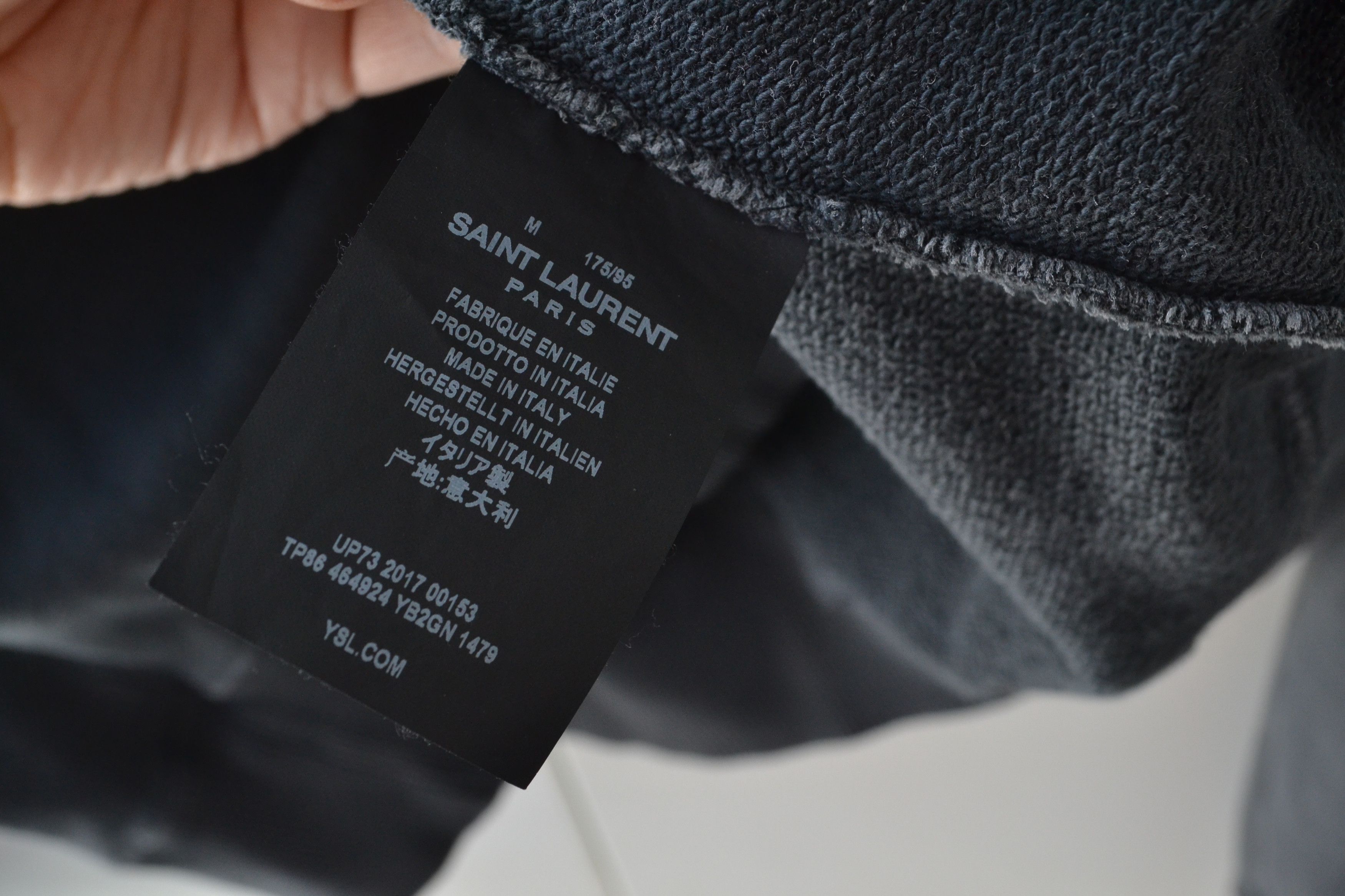 Saint Laurent Paris SAINT LAURENT Hoodie Sweater Print White Oversize Gray Size US M / EU 48-50 / 2 - 8 Thumbnail