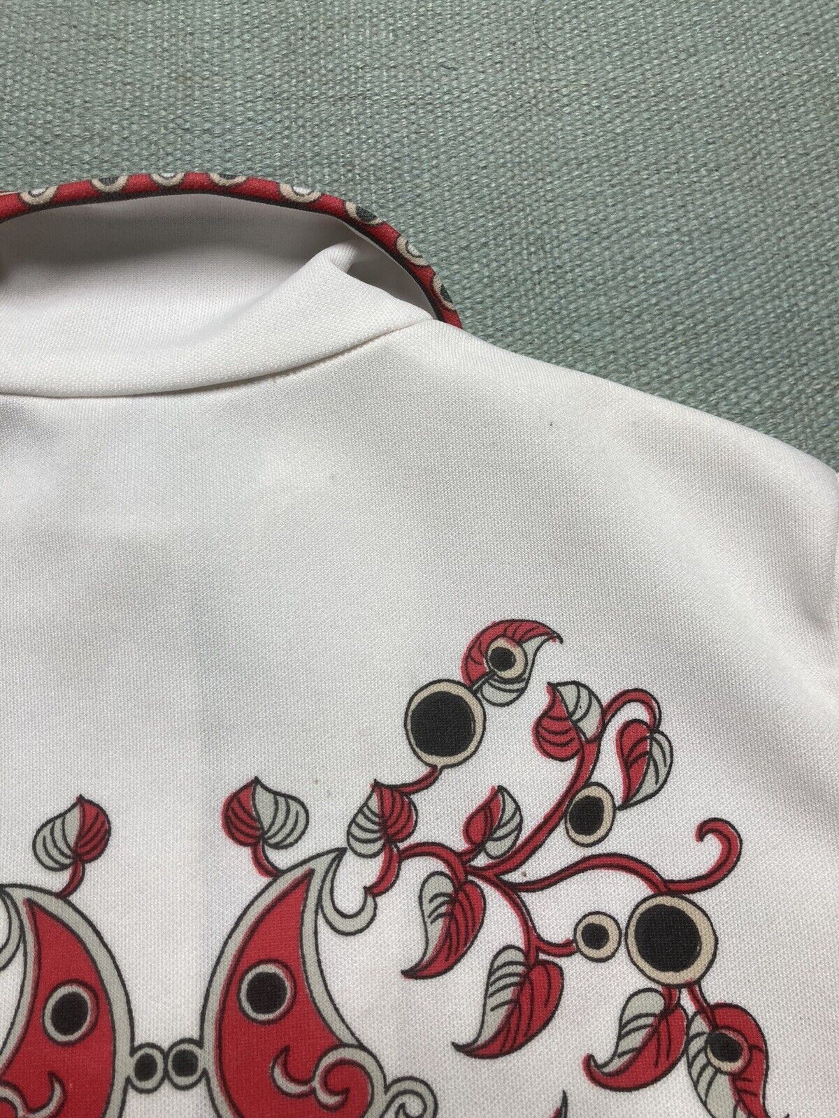 Vintage Vtg 60s button shirt poly loop collar paisley women’s large Size L / US 10 / IT 46 - 10 Thumbnail