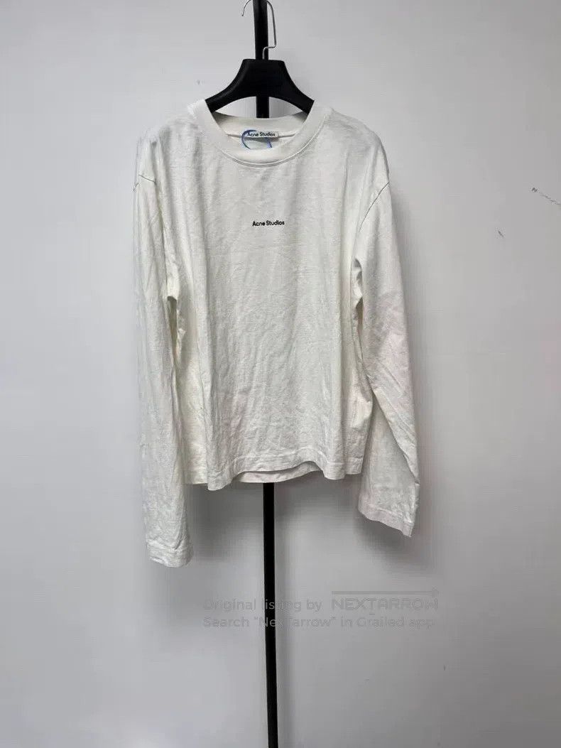 Acne Studios Acne Studios Letter Embroidered Crewneck Loose Fit Long Sl Size US XXS / EU 40 - 1 Thumbnail