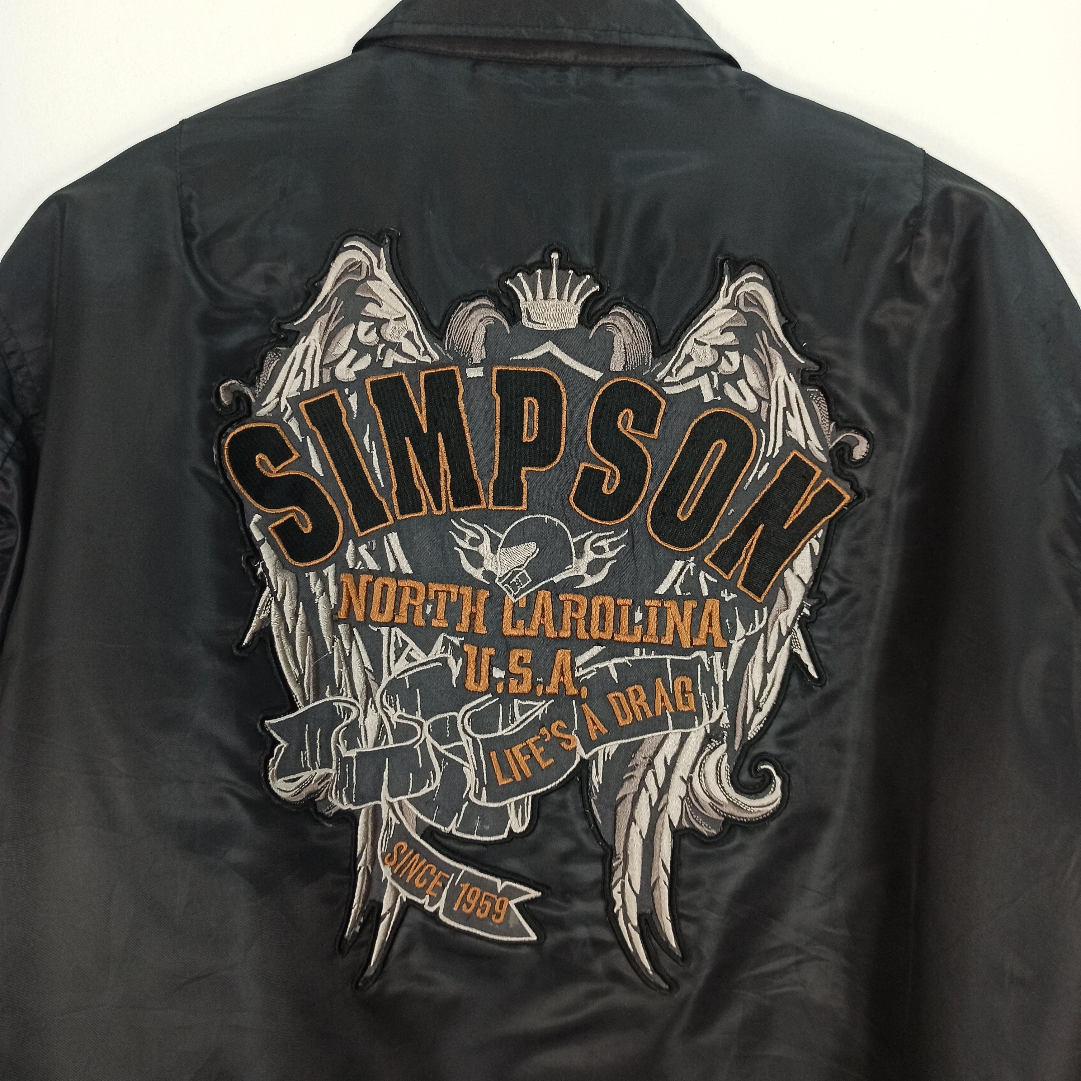 Fox Racing Vintage Simpson Motor Cycle Racing Bombers Jacket Size US L / EU 52-54 / 3 - 11 Thumbnail