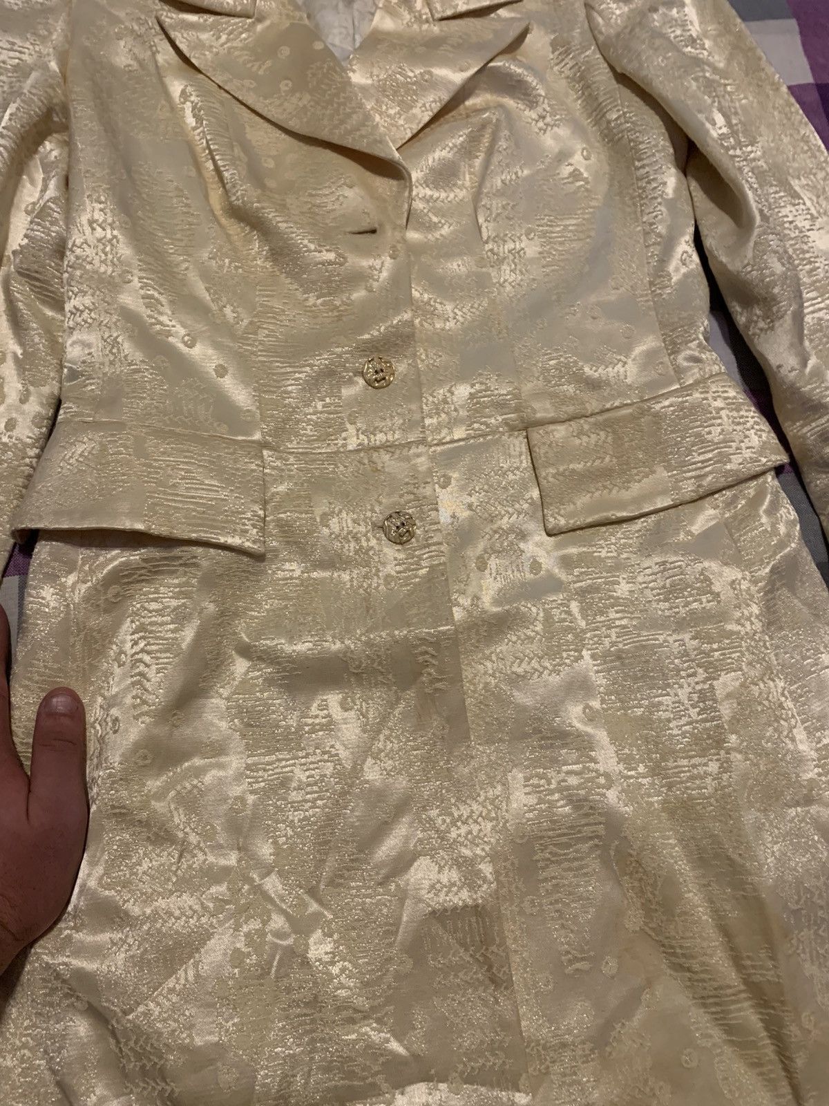 Christian Lacroix Christian Lacroix Bazar Champagne Jacquard Coat Vintage 90s Size S / US 4 / IT 40 - 3 Thumbnail
