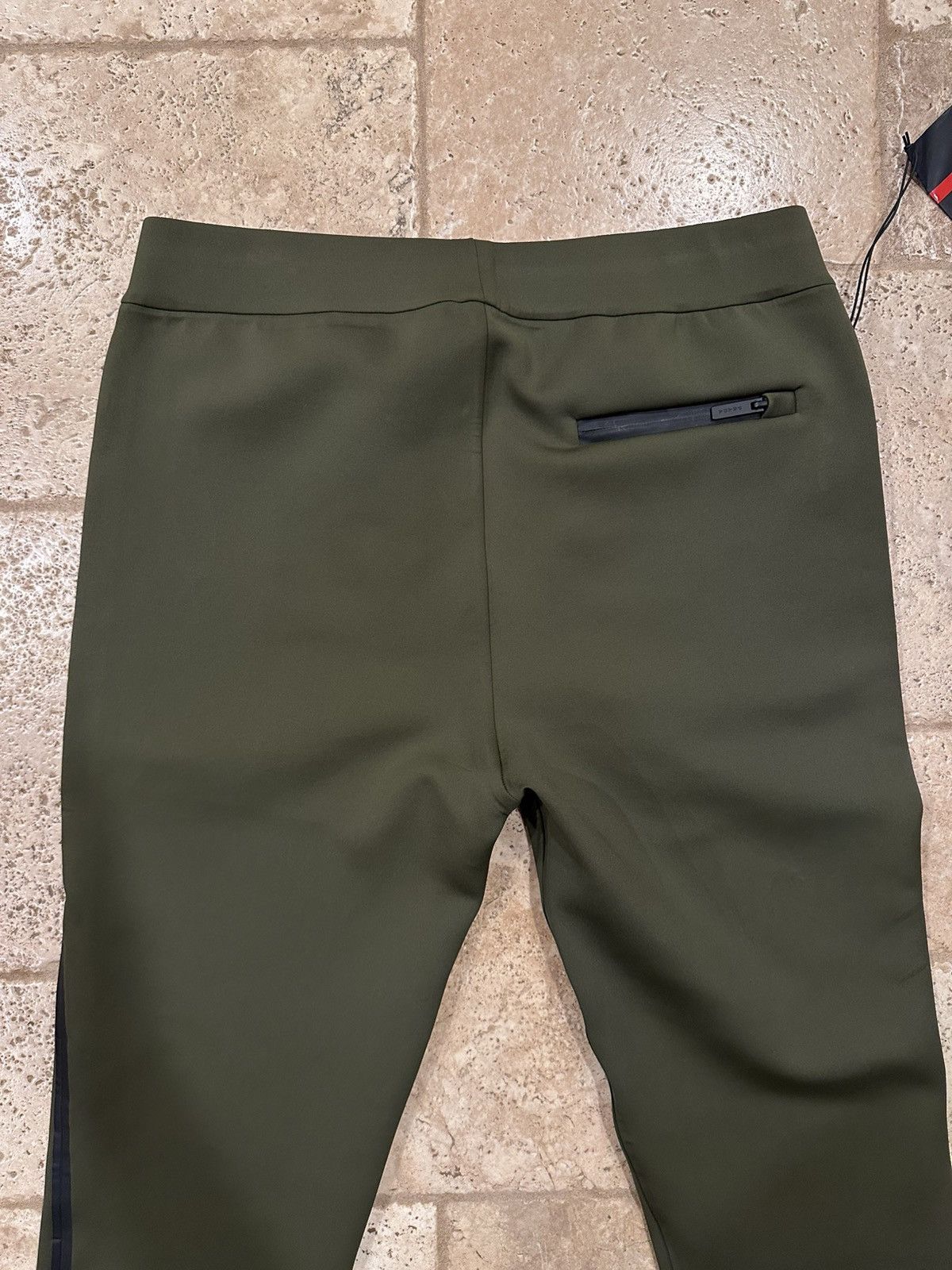 Prada Prada Neoprene Linea Rossa Logo Tech Olive Track Jogger Pant Size US 36 / EU 52 - 7 Thumbnail
