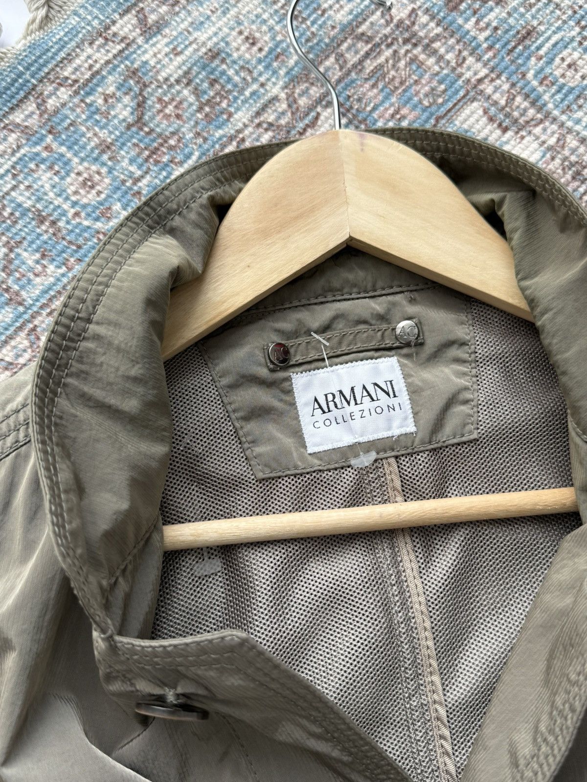Giorgio Armani Vintage Giorgio Armani Collezioni Nylon Blazer Jacket Size US L / EU 52-54 / 3 - 12 Thumbnail