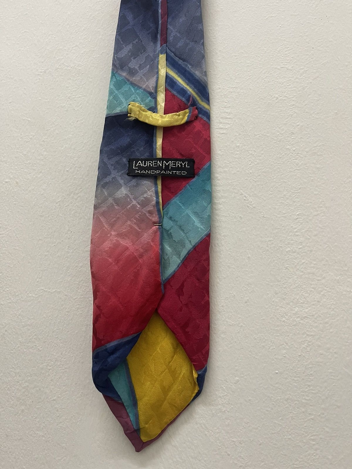 Vintage Rare Vintage LAUREN MERYL Hand Painted 100% Silk Size ONE SIZE - 5 Thumbnail
