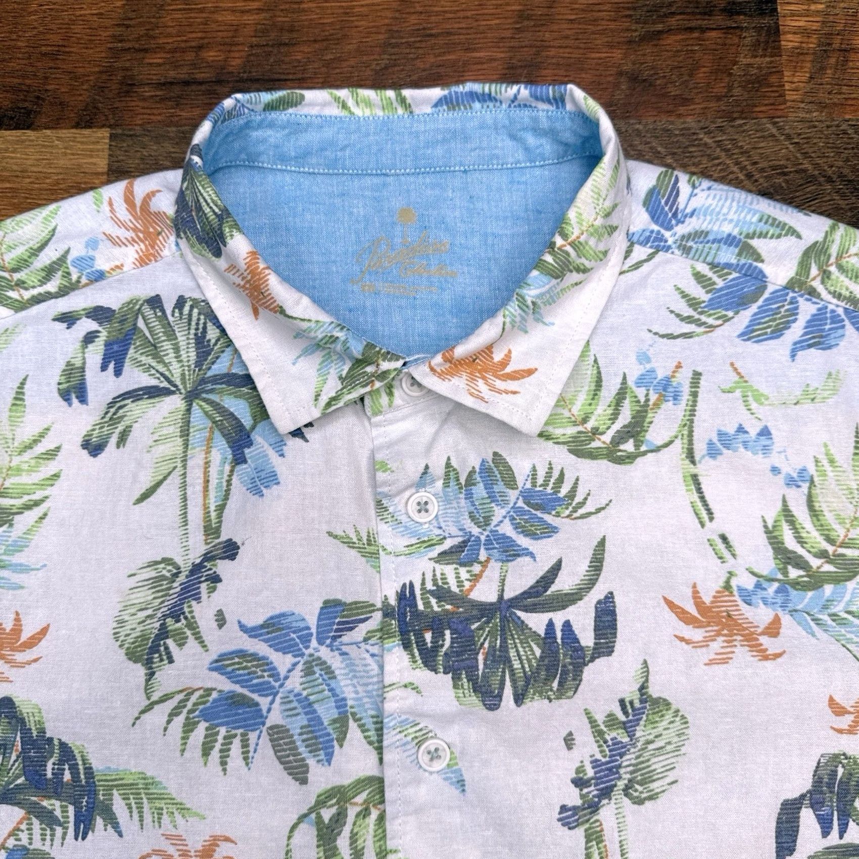 Vintage Paradise Collection Shirt 2XL XXL White Floral Button Up Linen Mens Size US XXL / EU 58 / 5 - 4 Thumbnail