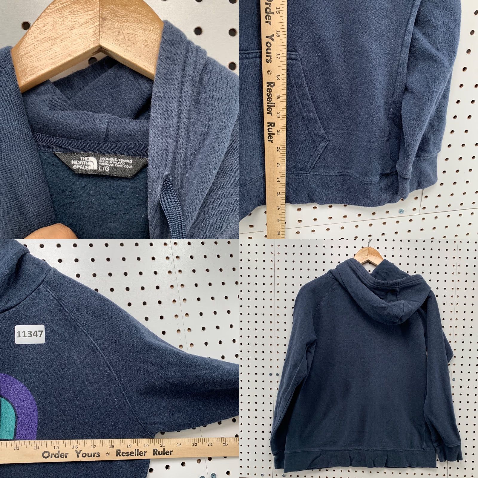 The North Face The North Face Hoodie Womens Medium Blue Outdoor 20.5x25.5 Sweatshirt Pullover Casual Travel Mens Womens Size M / US 6-8 / IT 42-44 - 8 Thumbnail