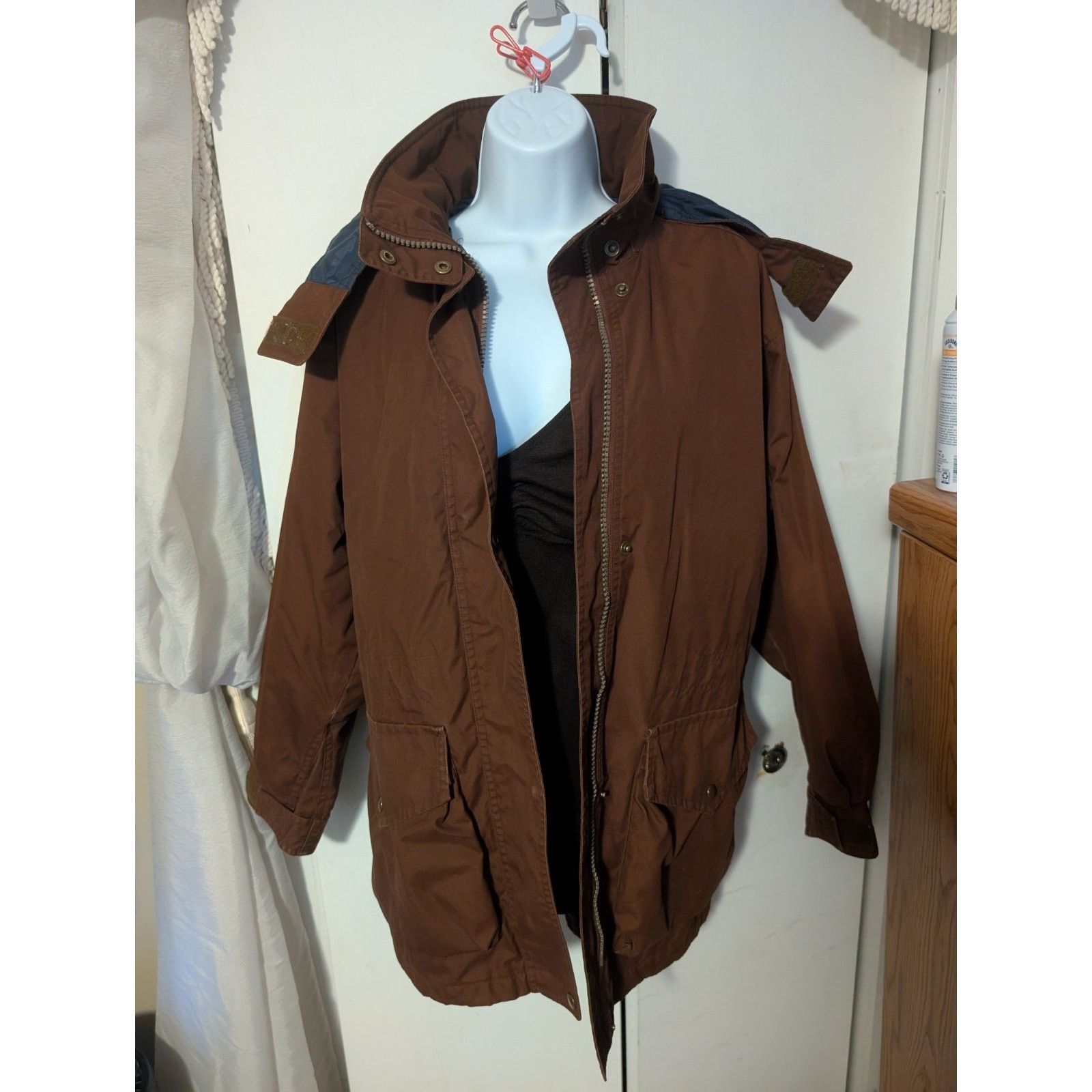 Lands' End Lands End Long Jacket Coat Small Lined Hood Brown Women's Size S / US 4 / IT 40 - 4 Thumbnail