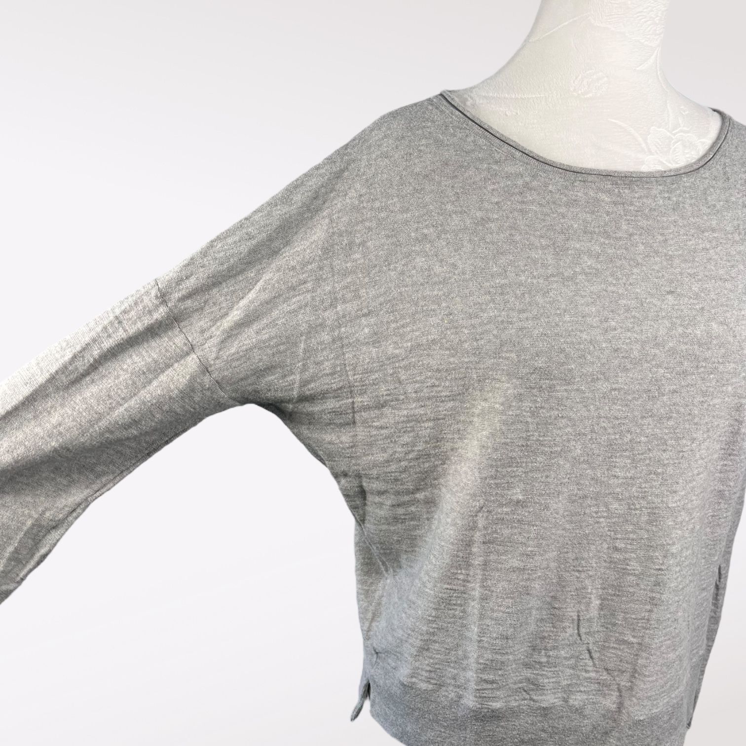 Vince Vince Knit Long Sleeve Top Drop Shoulder Gray Small Size S / US 4 / IT 40 - 7 Thumbnail