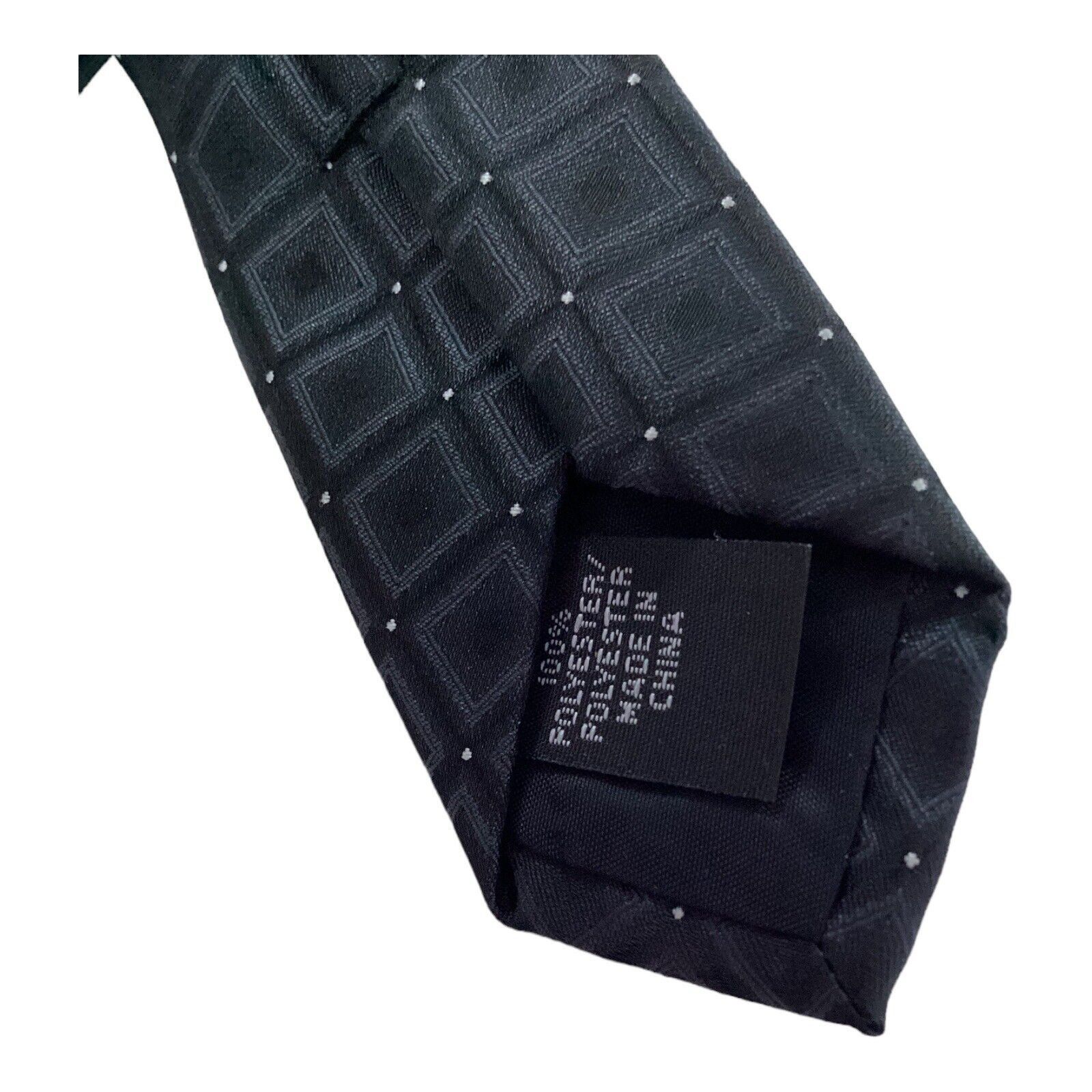 Calvin Klein CALVIN KLEIN Gray Geometric Luxury PolyesterTie W: 3" NWT Size ONE SIZE - 3 Thumbnail