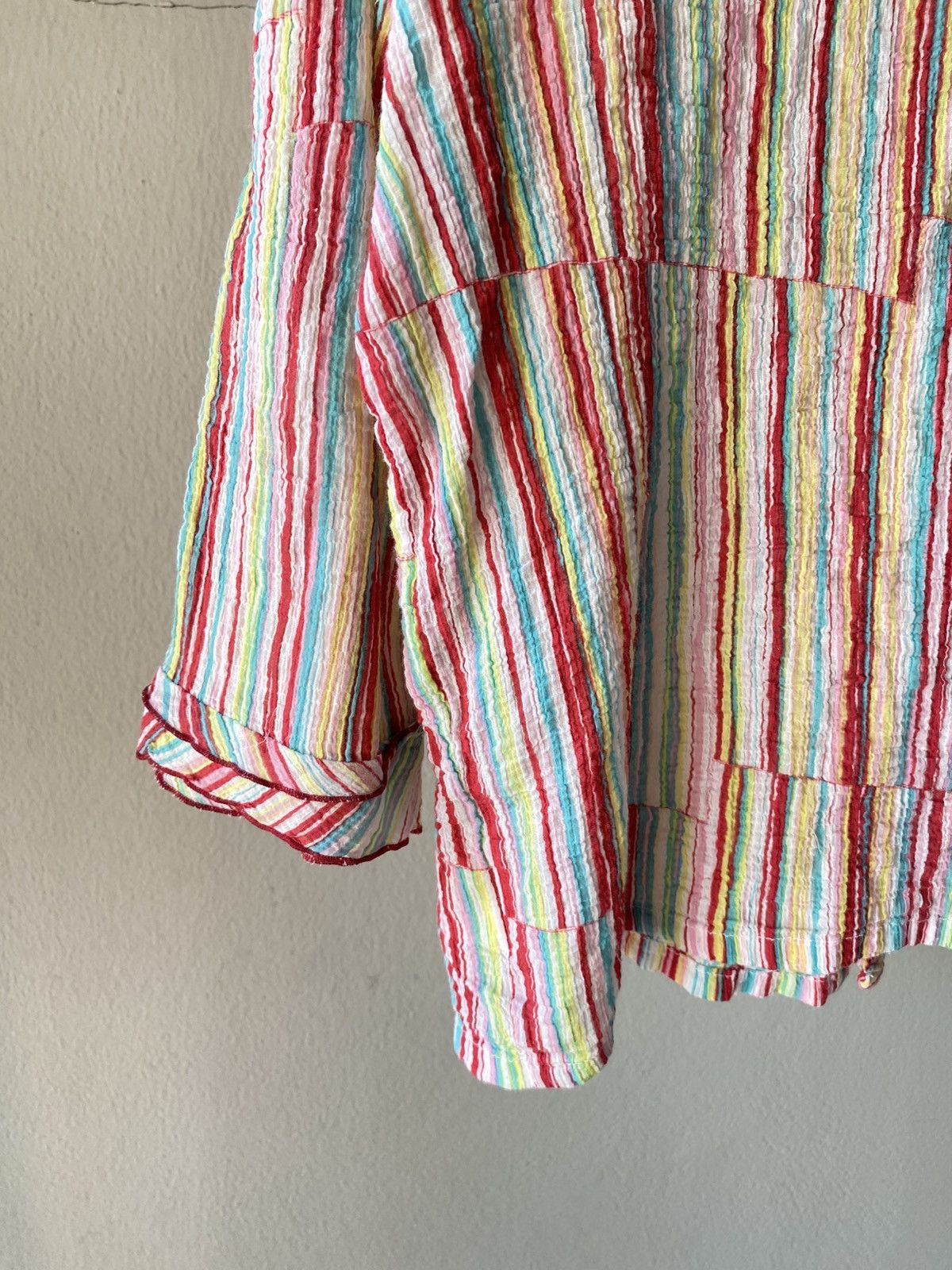 Designer × Japanese Brand DADDY OH DADDY Rainbow Striped Ruffle Blouse Size S / US 4 / IT 40 - 5 Thumbnail