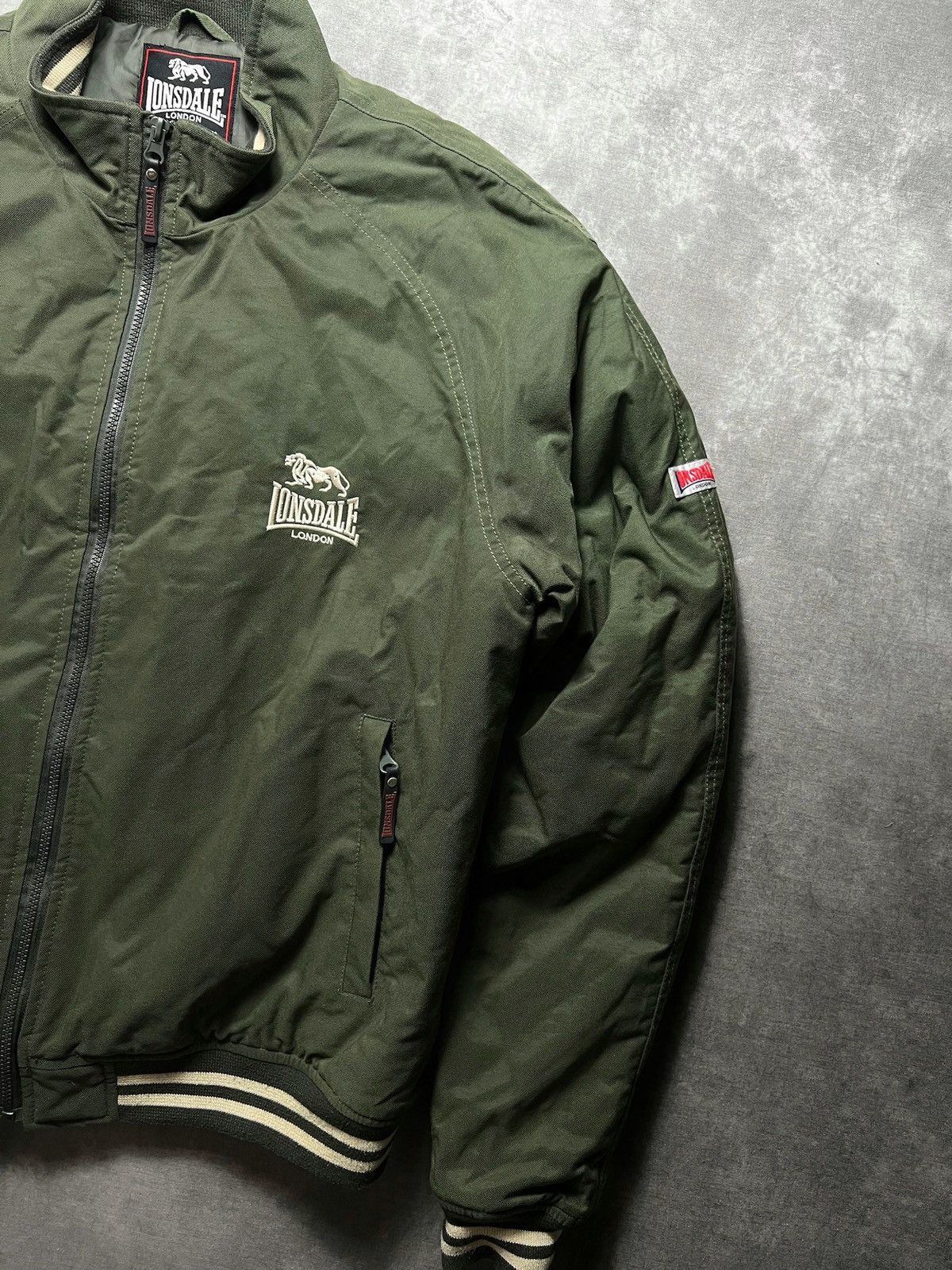 Lonsdale Lonsdale Bomber Jacket Green Vintage Streetwear XXL Size US XXL / EU 58 / 5 - 5 Thumbnail