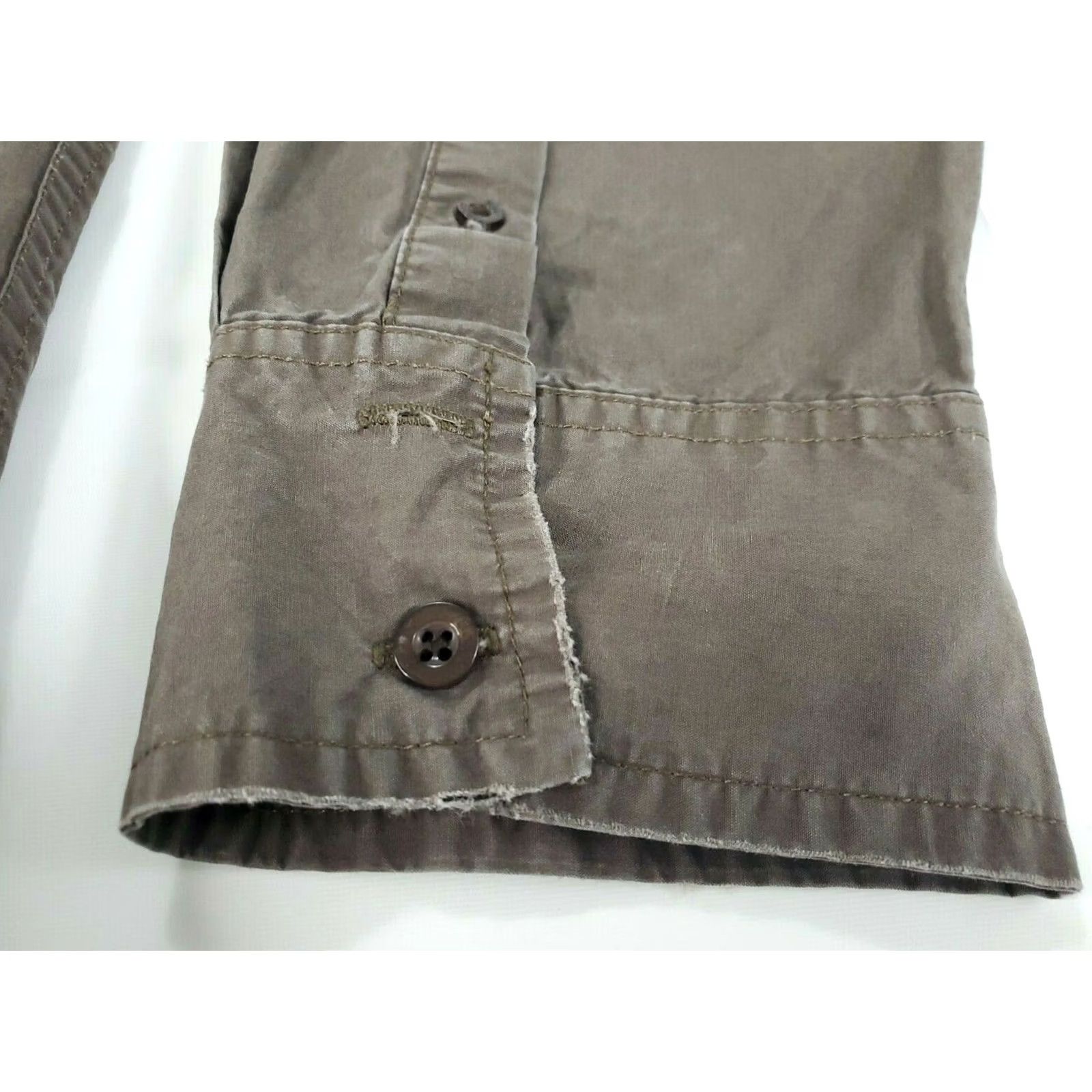 Roar Roar Shirt Button-Down Long Sleeve Men 2XL Brown Embroidered RELENTLESS Distressed Size US XXL / EU 58 / 5 - 6 Thumbnail