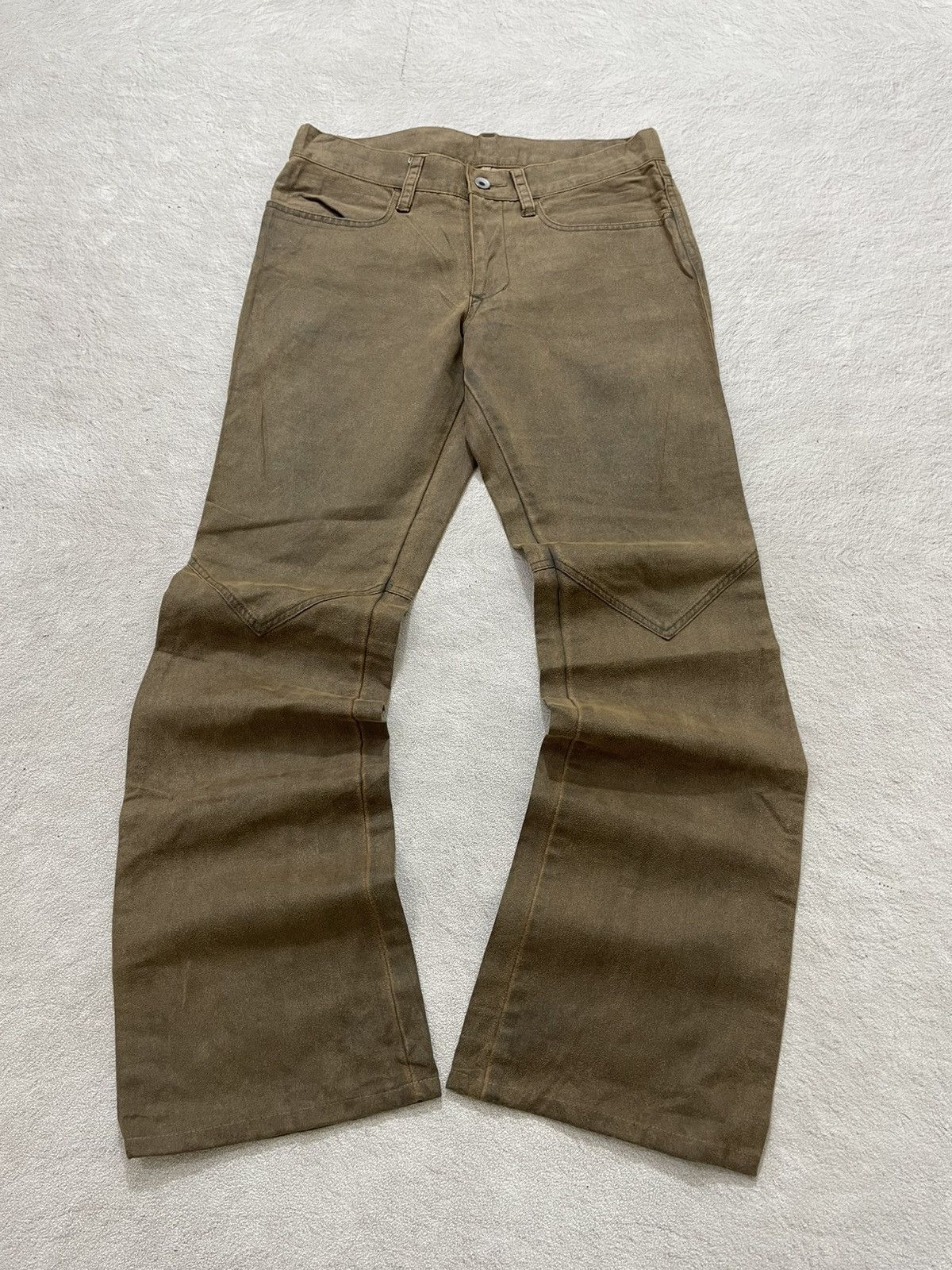 Le Grande Bleu (L.G.B.) 2000s Kapital Suede Panel Pants Flared Ifsix Undercover Y2K Size US 30 / EU 46 - 2 Thumbnail