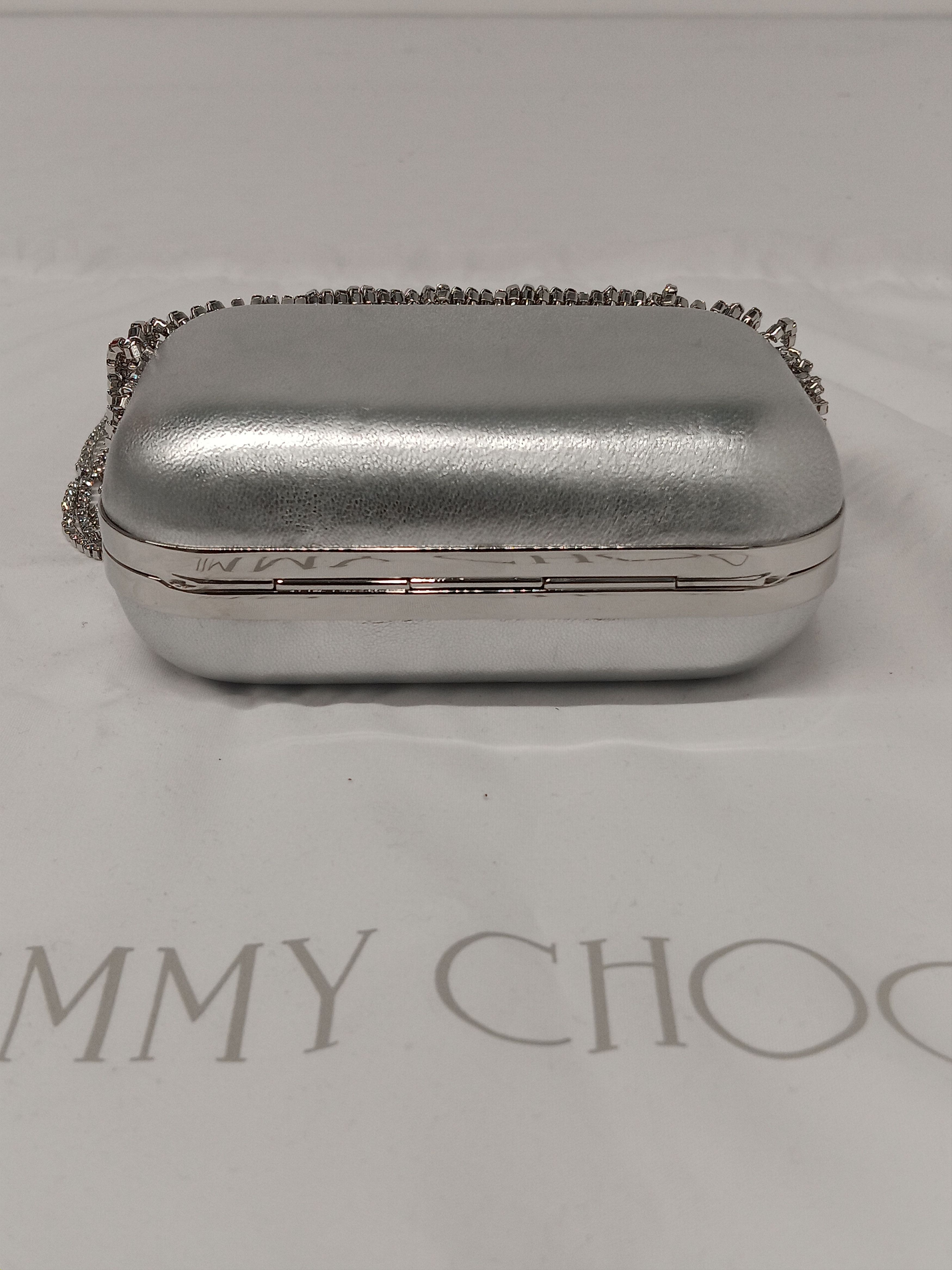 Jimmy Choo Jimmy Choo Micro Cloud Silver Crystal Mini Bag with Fringe Size ONE SIZE - 19 Thumbnail