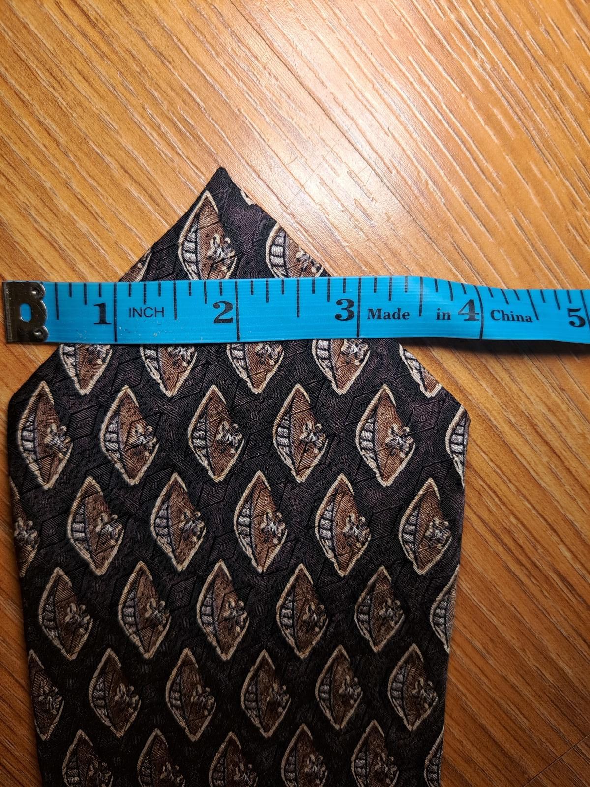 Other NEW VINTAGE JZ Richards 100% Silk Tie Brown Extra Long Size ONE SIZE - 8 Thumbnail