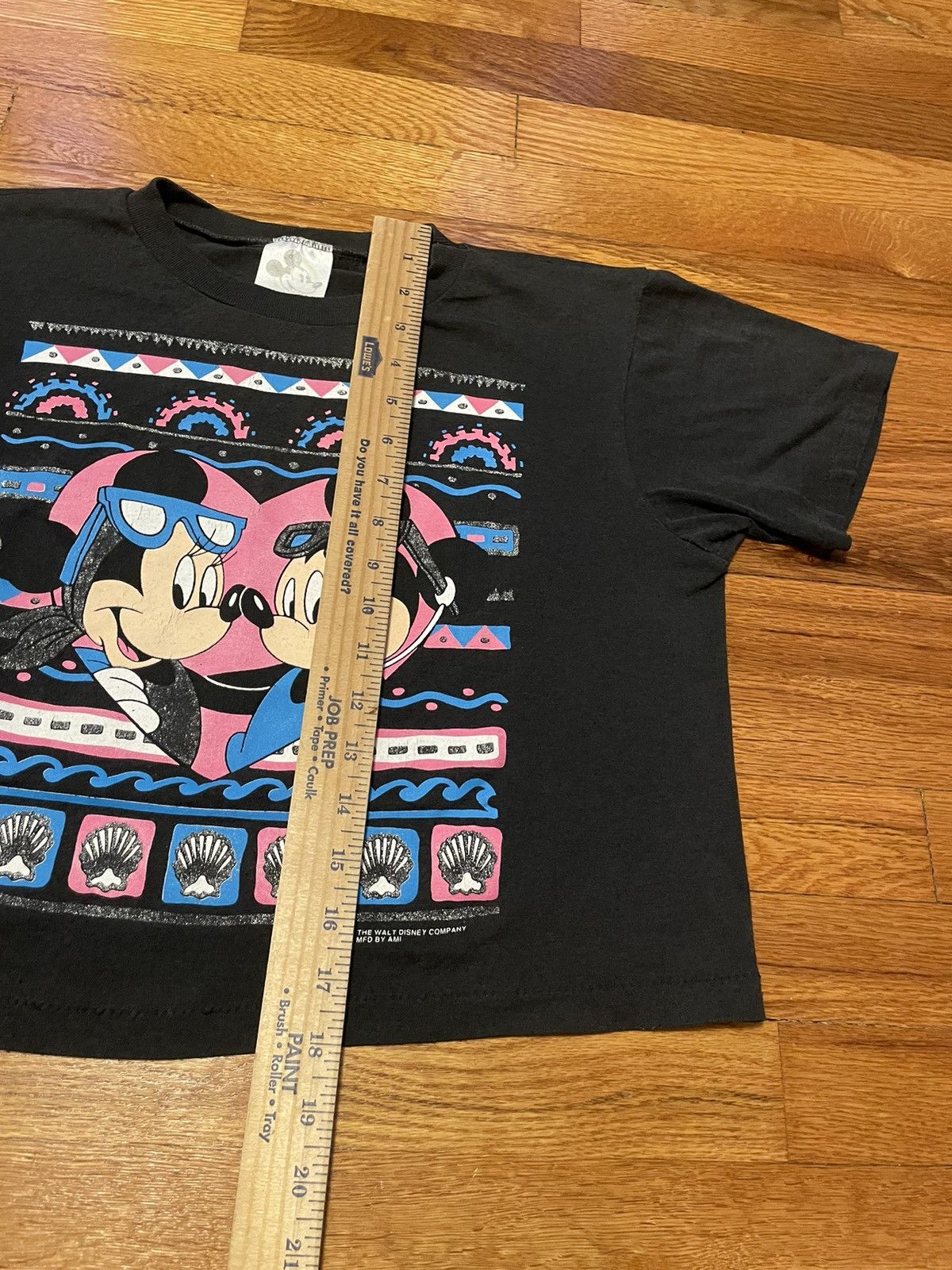 Disney × Vintage Vintage 80s Mickey Minnie Disney Beach Boxy Cropped T Shirt Size S / US 4 / IT 40 - 8 Thumbnail