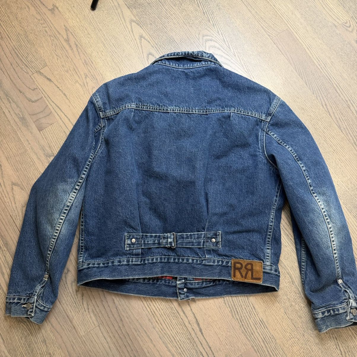 Other Double RL Dark Denim Type 2 Buckle Back Flannel Lined Jacket Size US L / EU 52-54 / 3 - 8 Thumbnail