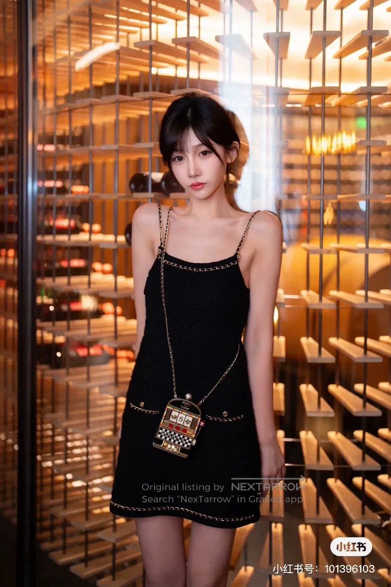 Chanel Chanel Black leather chain cashmere strap dress Size XS / US 0-2 / IT 36-38 - 7 Thumbnail