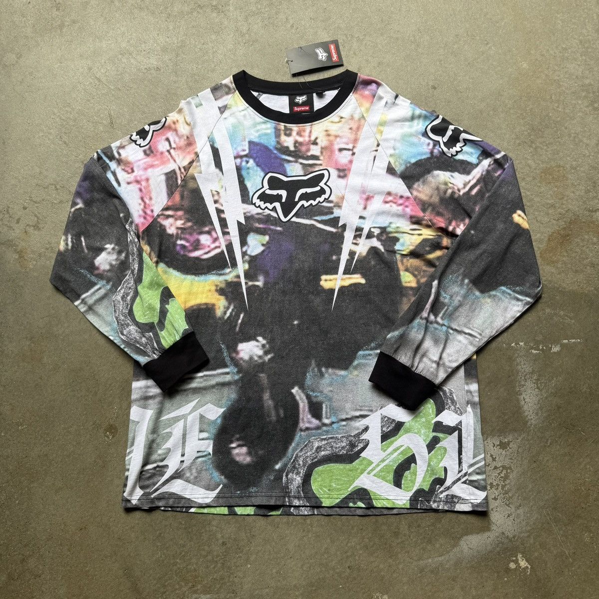 Fox Racing × Supreme Supreme Fox Racing Moto Jersey Top Black