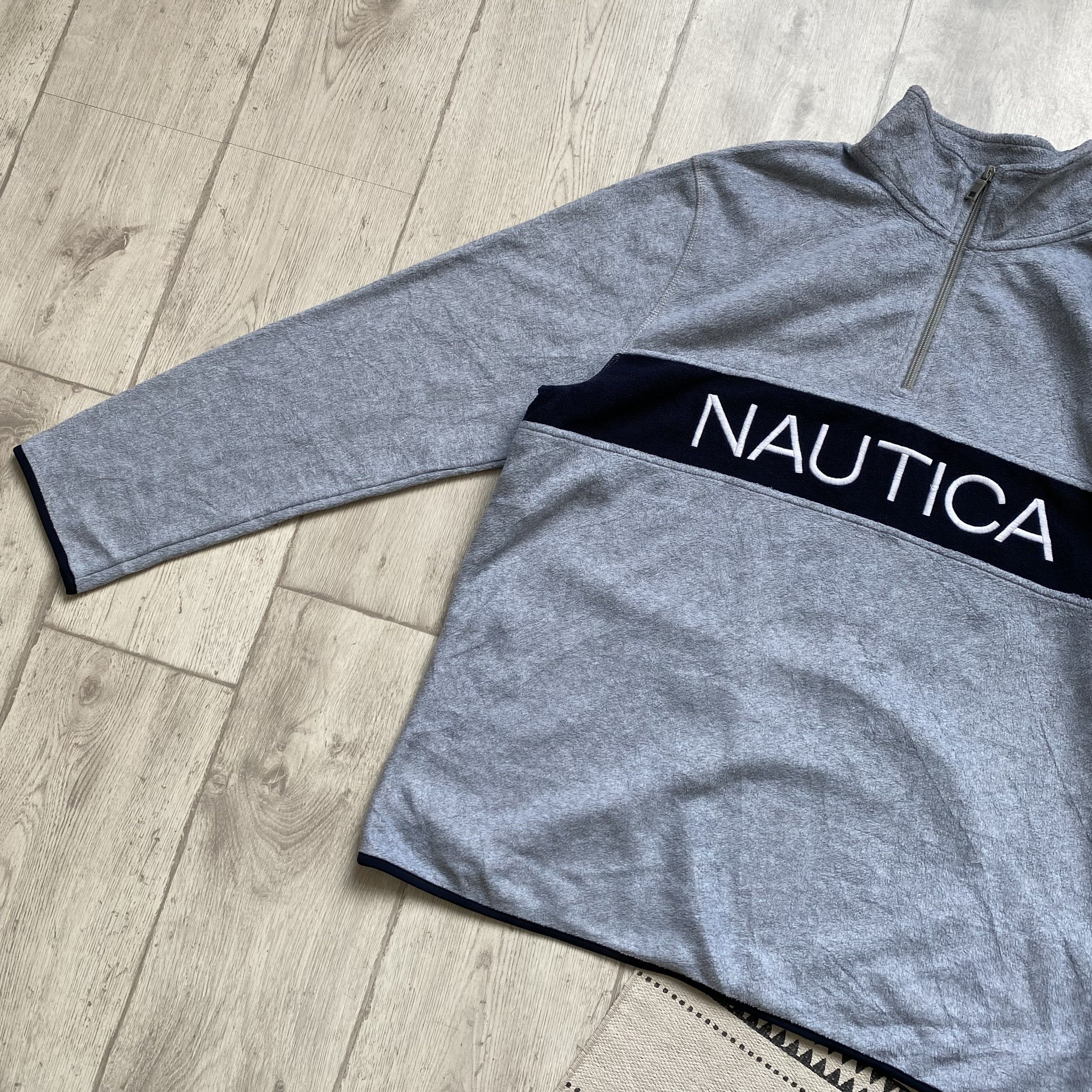 Nautica ⛷️ Vintage Nautica outdoor fleece sweater half zip big logo Size US XL / EU 56 / 4 - 7 Thumbnail