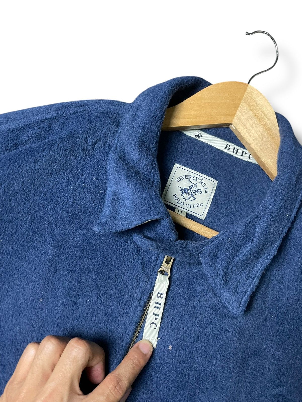 Beverly Hills Polo Club × Vintage Beverly Hills Polo Club Fleece Zipper Sweater (57) Size US L / EU 52-54 / 3 - 7 Thumbnail