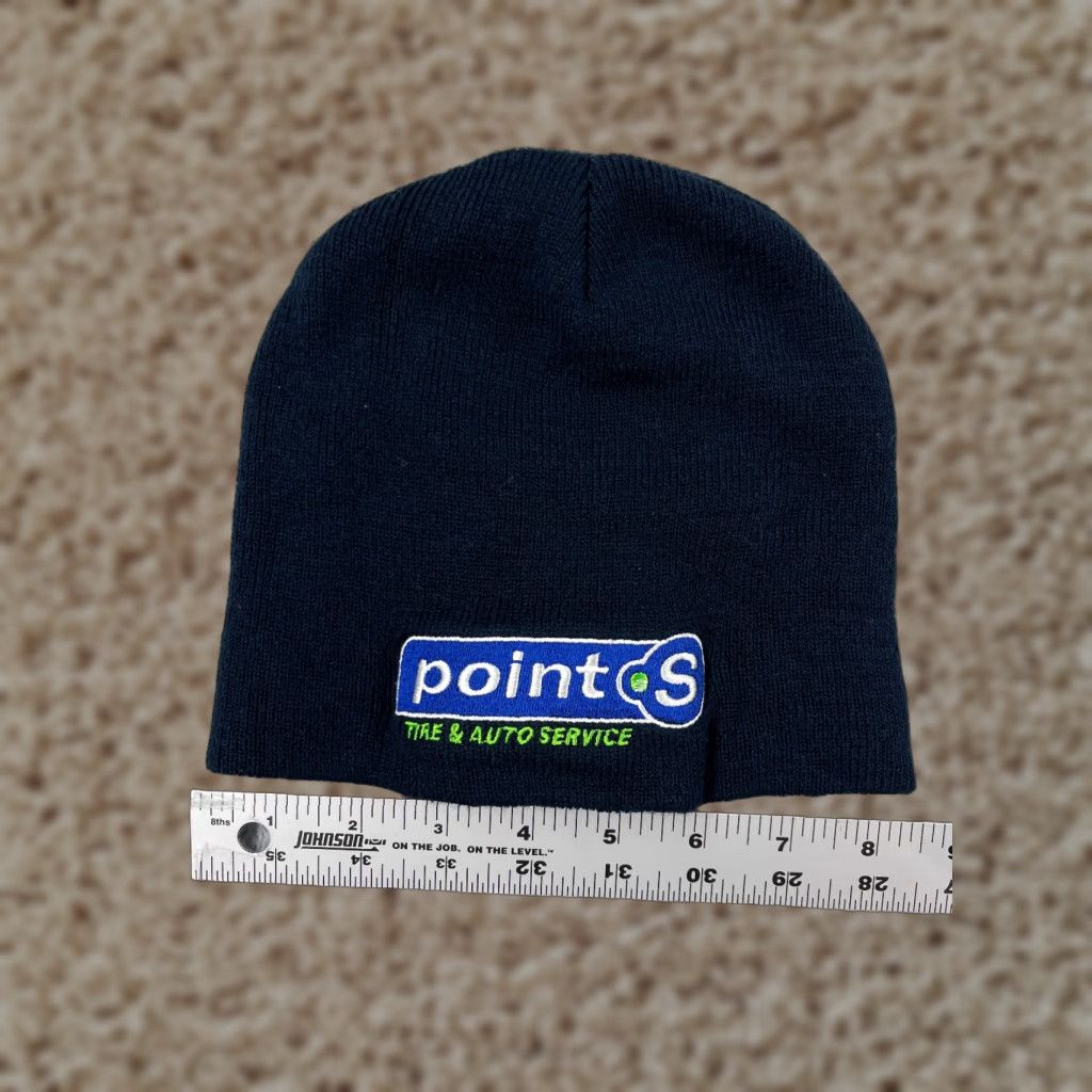 Vintage Point S Beanie Toque Adult One Size Blue Embroidered Acrylic Tire Auto Service Size ONE SIZE - 1 Thumbnail