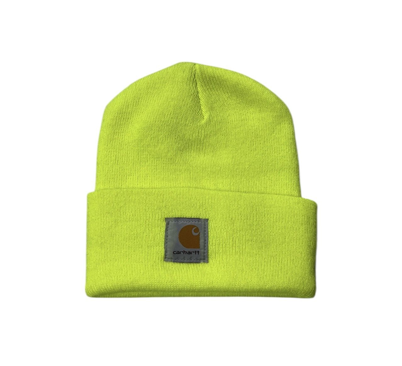 Carhartt Vintage Carhartt acrylic watch hat beanie glaring neon yelow Size ONE SIZE - 1 Thumbnail